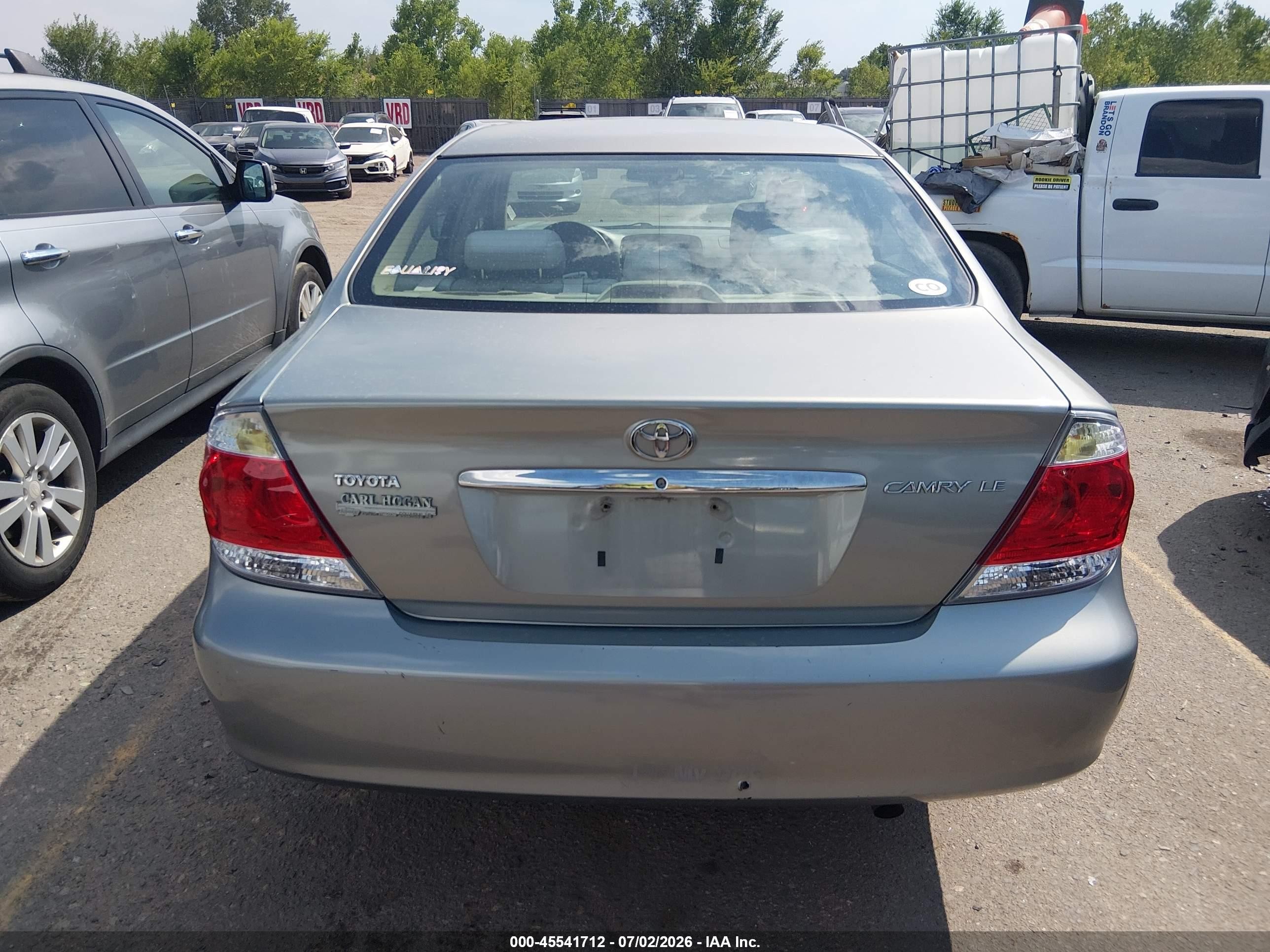 2006 Toyota Camry Le Серебряный vin: 4T1BE32K76U710942