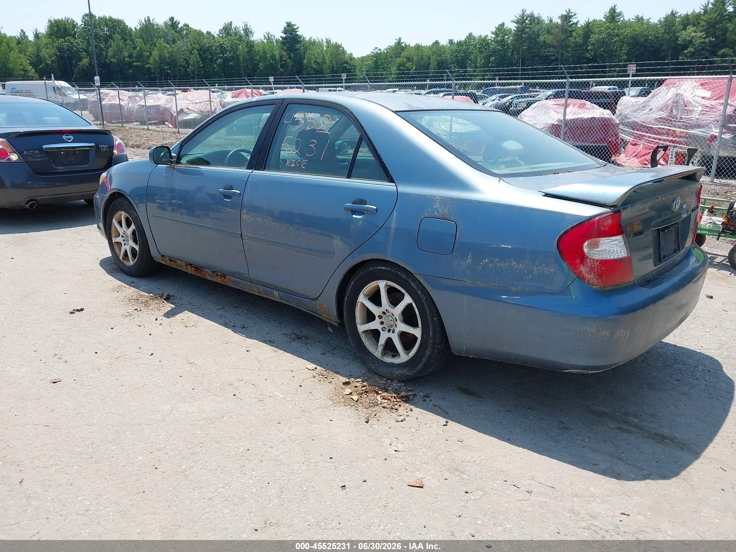 2002 Toyota Camry Se Blue vin: 4T1BE32K82U551696