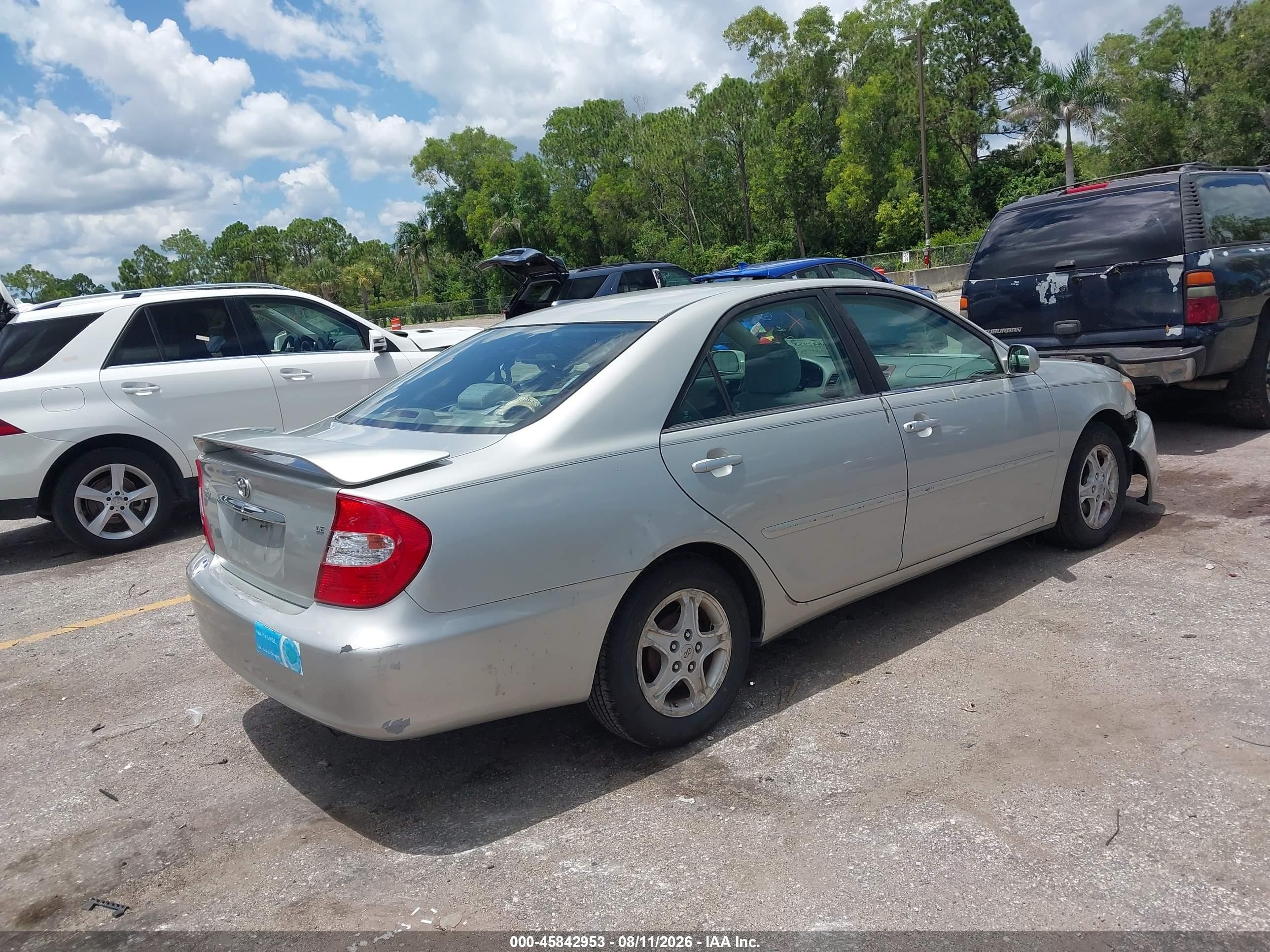 2003 Toyota Camry Le Silver vin: 4T1BE32K83U165426