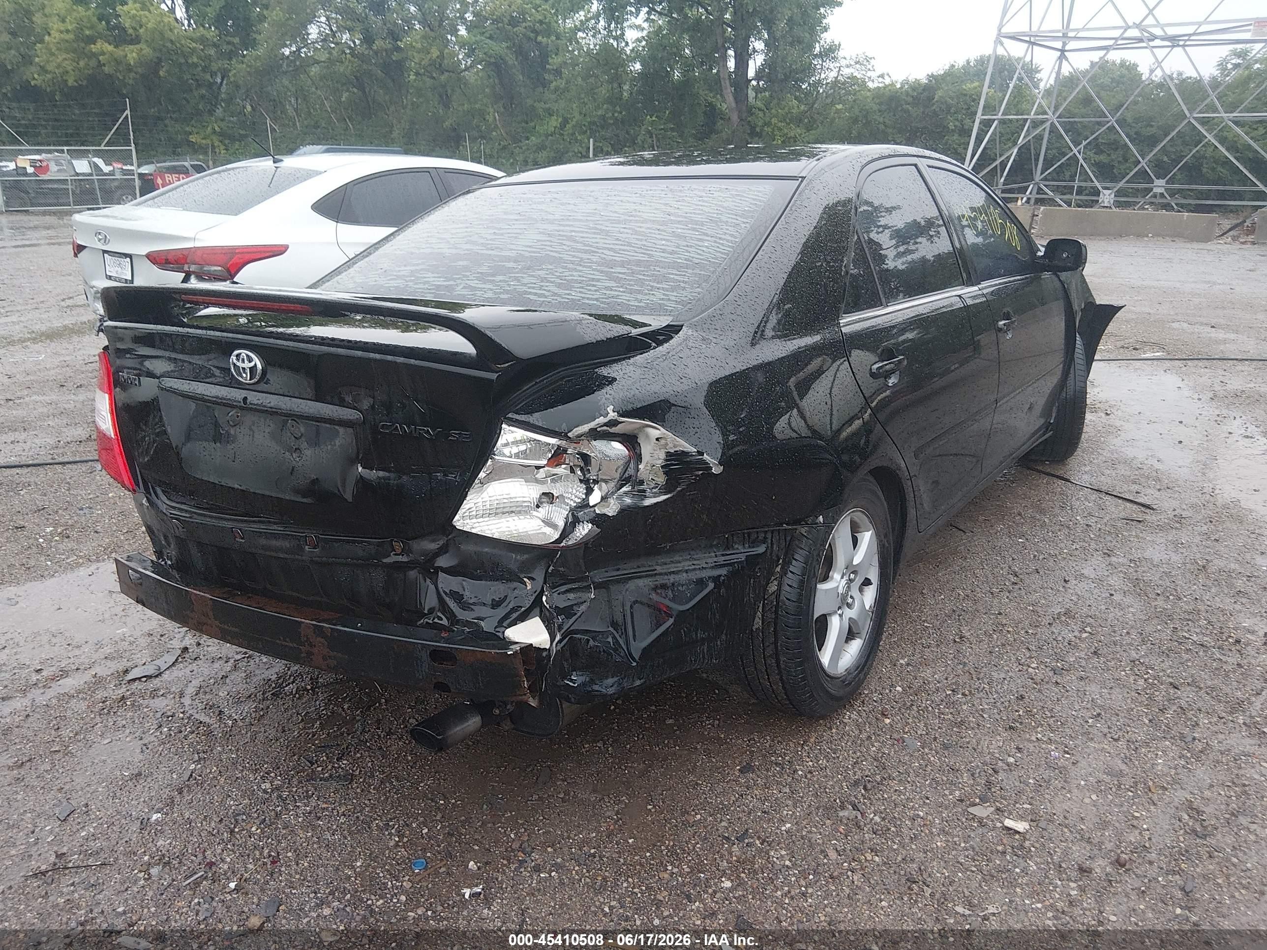 2004 Toyota Camry Se Black vin: 4T1BE32K84U310420