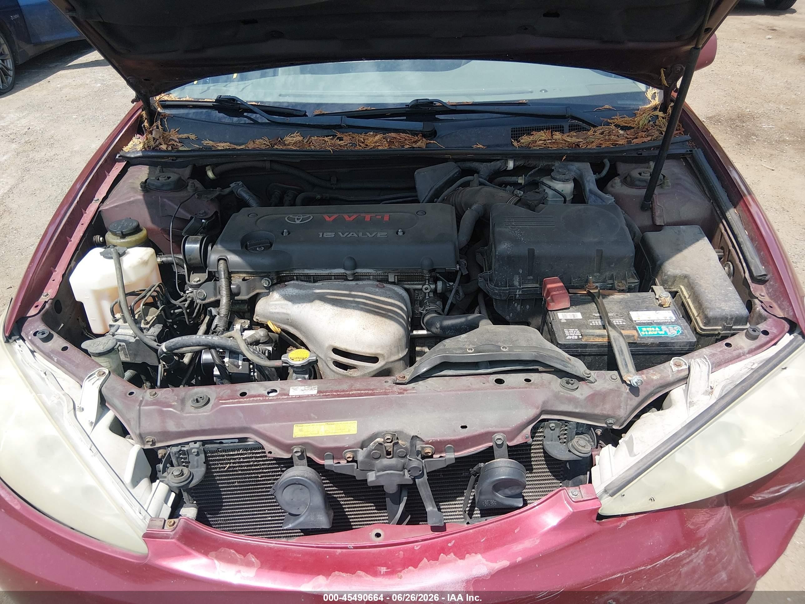 2005 Toyota Camry Le Burgundy vin: 4T1BE32K85U056368