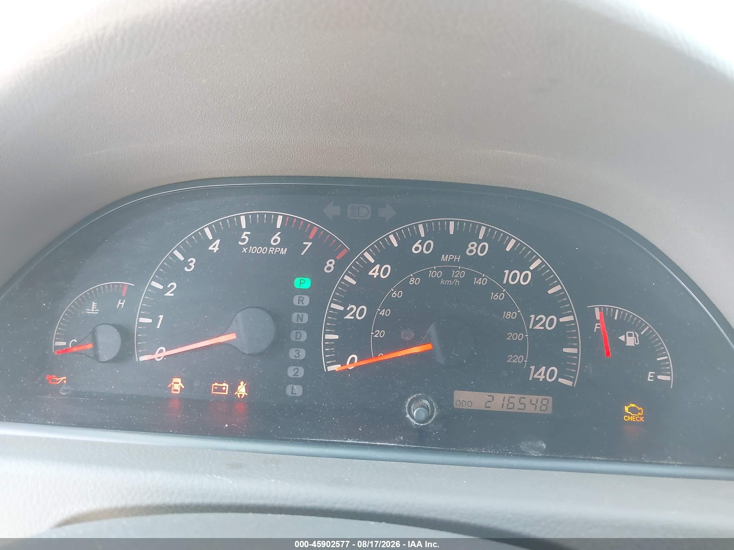 2005 Toyota Camry Le Champagne vin: 4T1BE32K85U570284