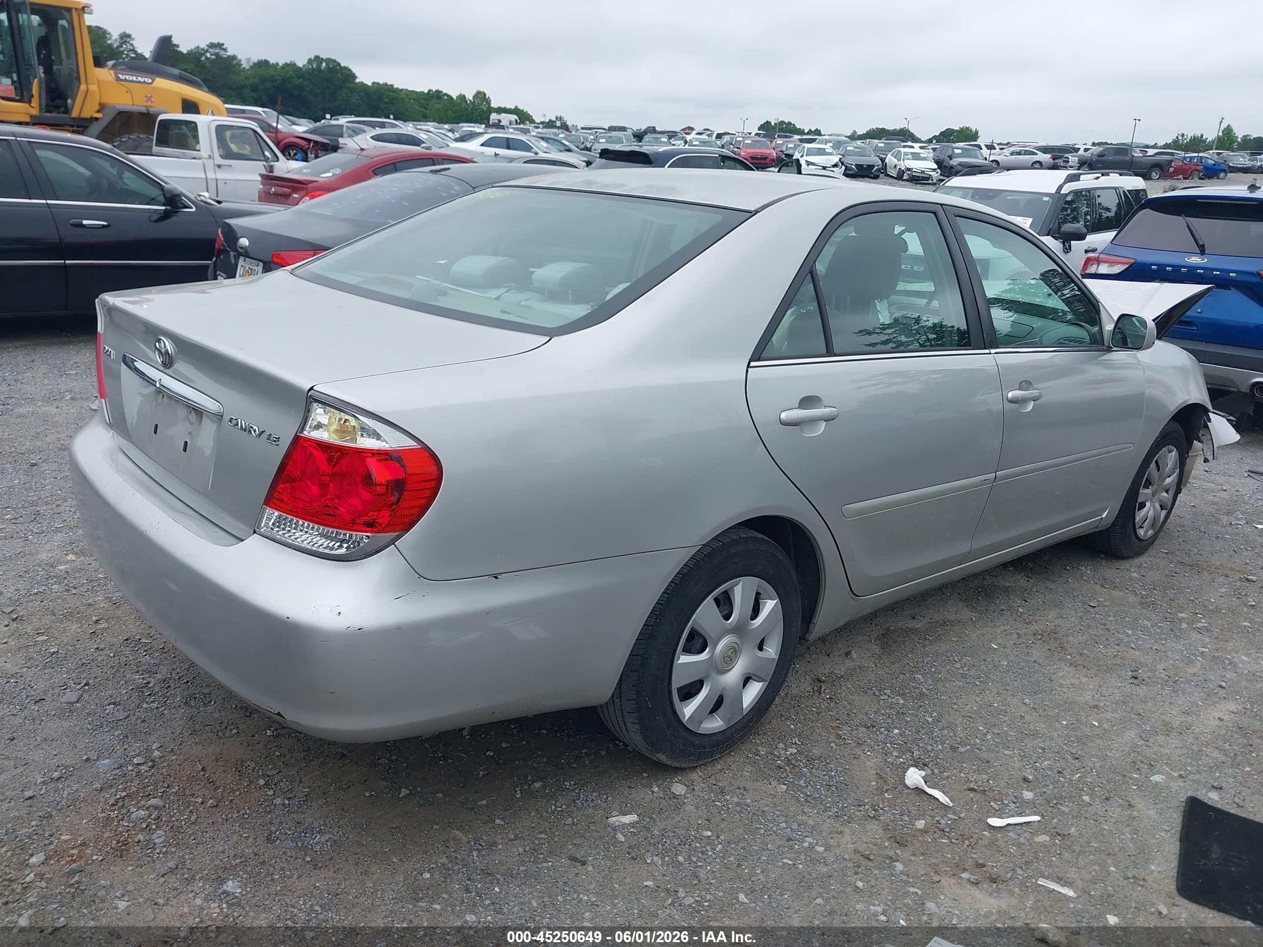2006 Toyota Camry Le Silver vin: 4T1BE32K86U163695