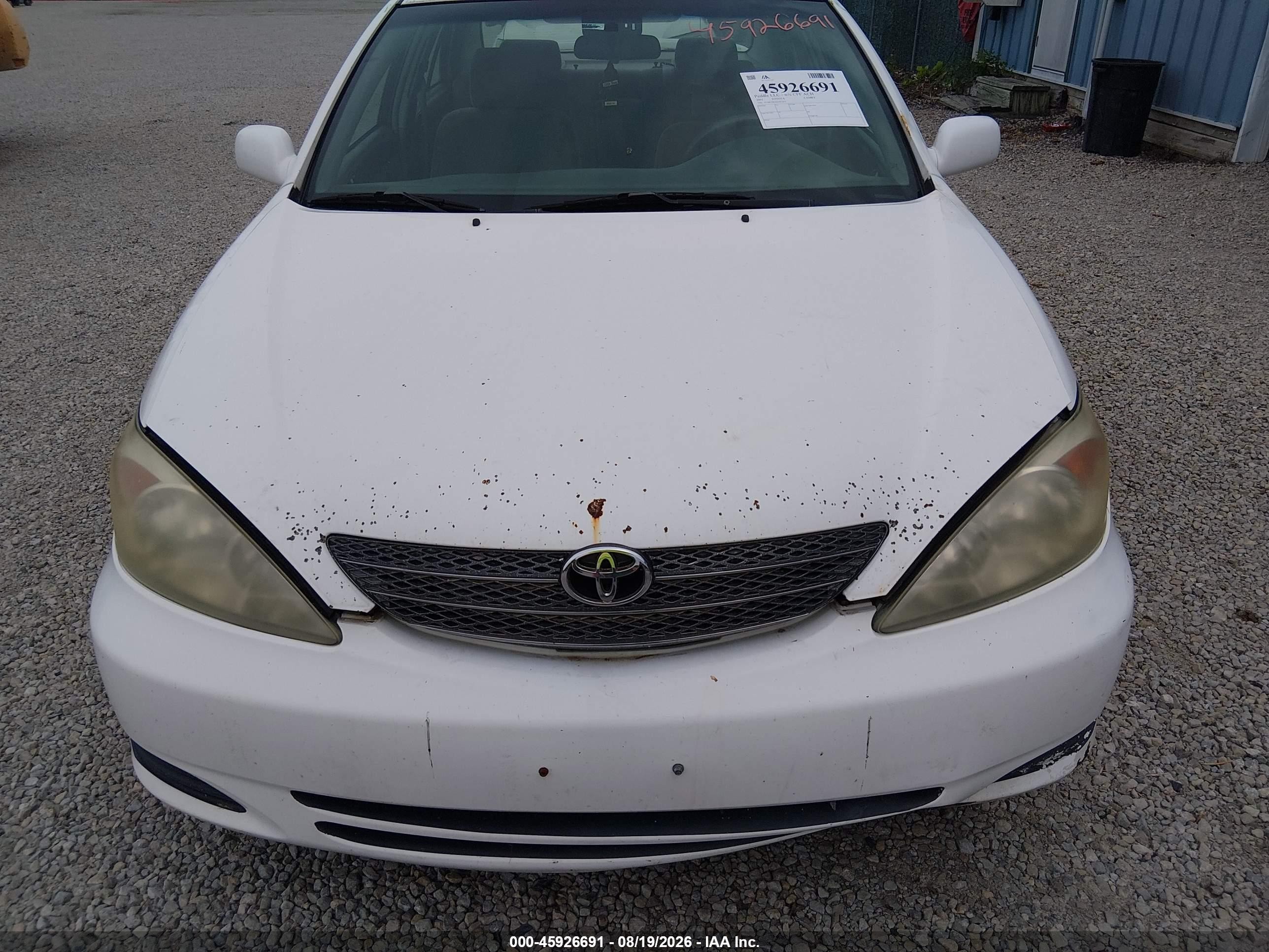 2002 Toyota Camry Le Белый vin: 4T1BE32K92U021012