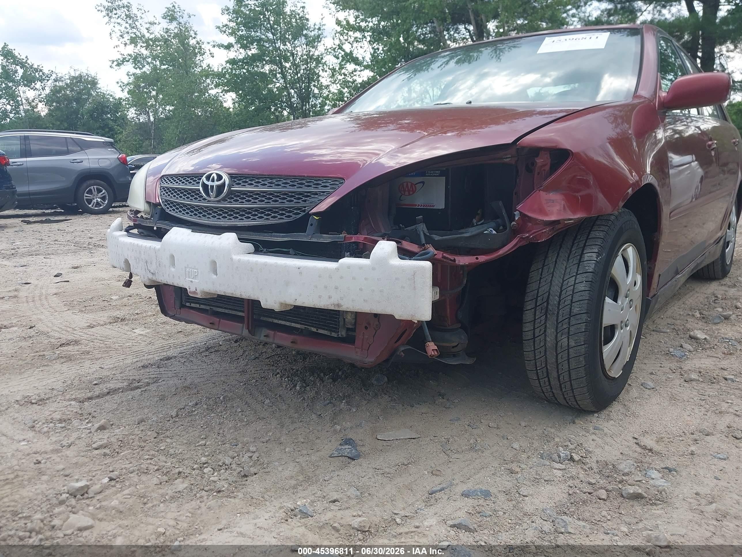 2002 Toyota Camry Le Red vin: 4T1BE32K92U075166