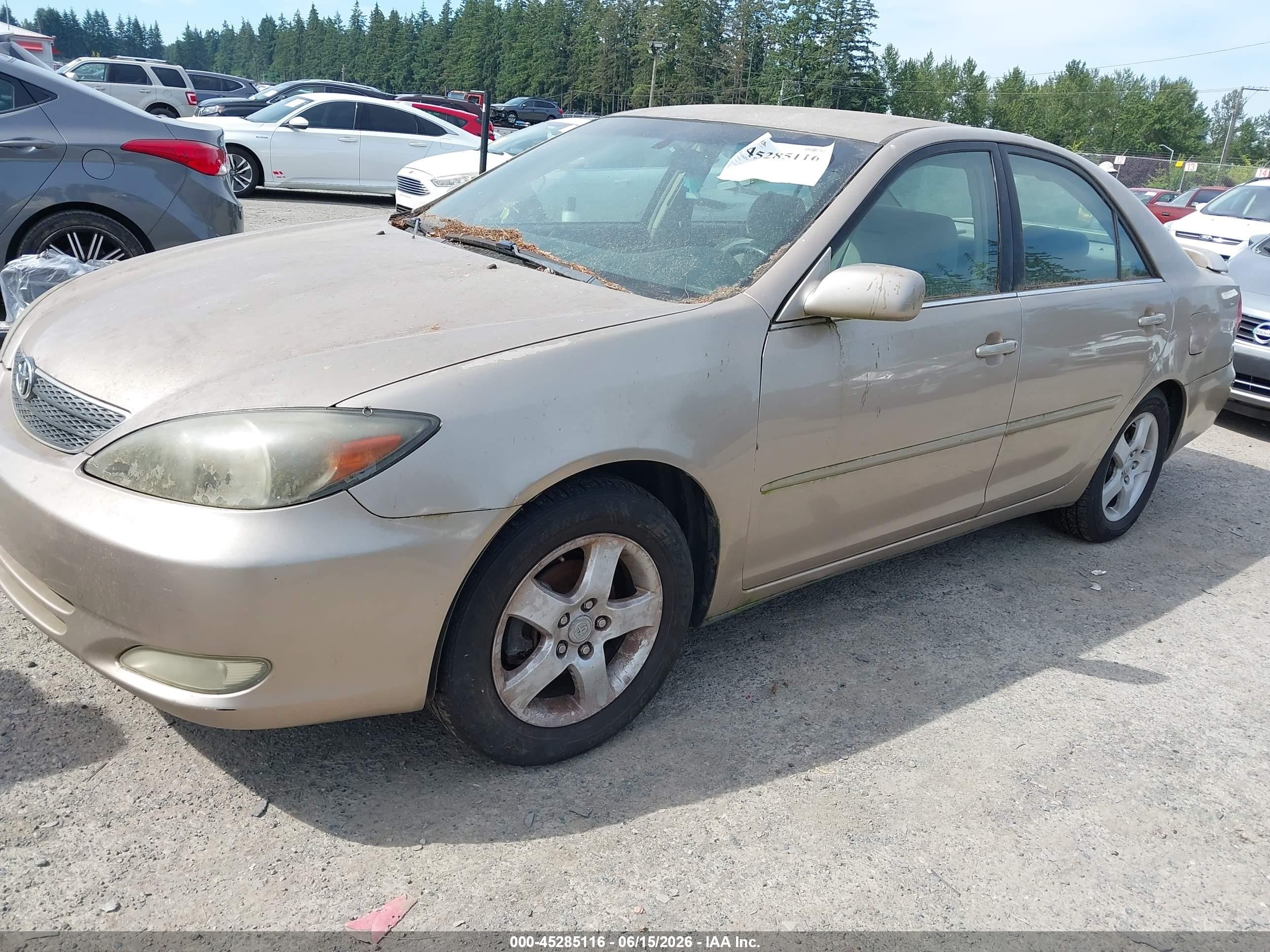 2002 Toyota Camry Se Бежевый vin: 4T1BE32K92U106786