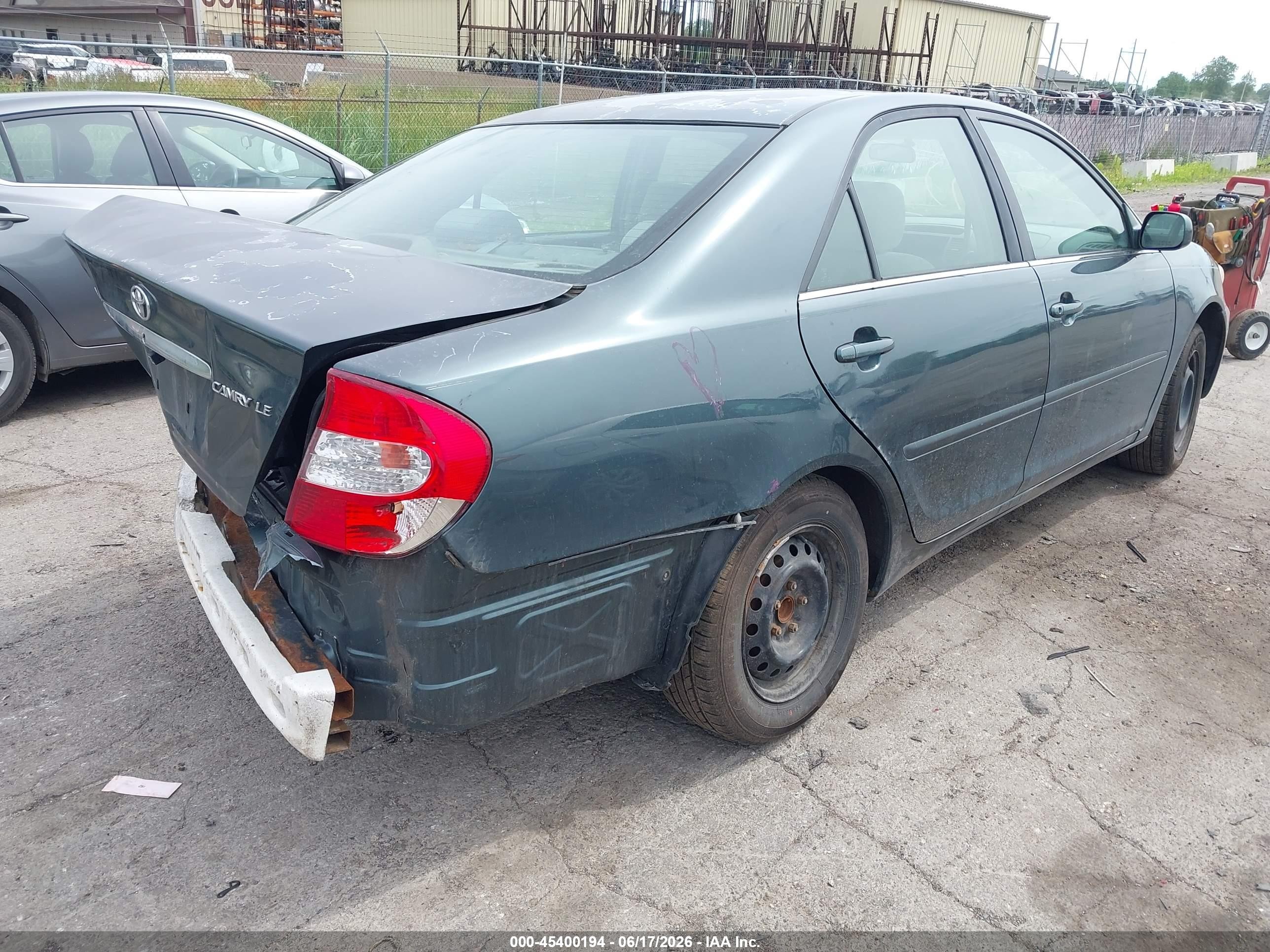 2003 Toyota Camry Le Green vin: 4T1BE32K93U203875