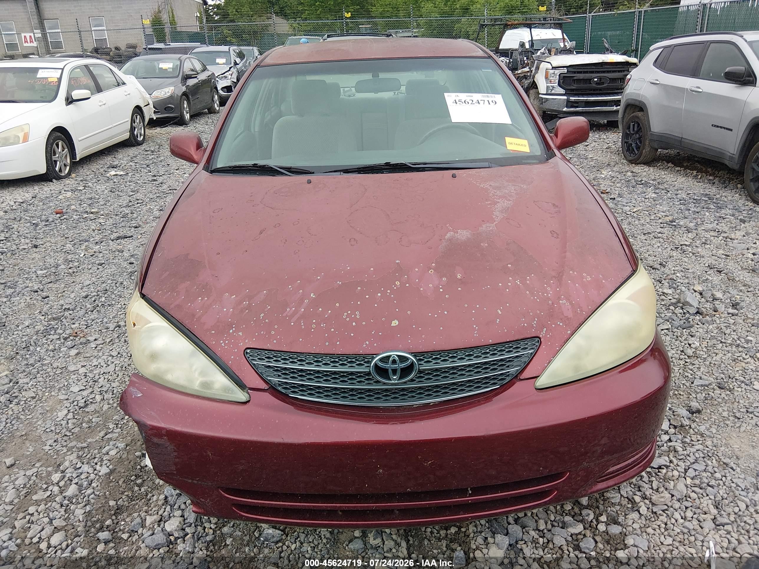 2004 Toyota Camry Le Темно-бордовый vin: 4T1BE32K94U290355