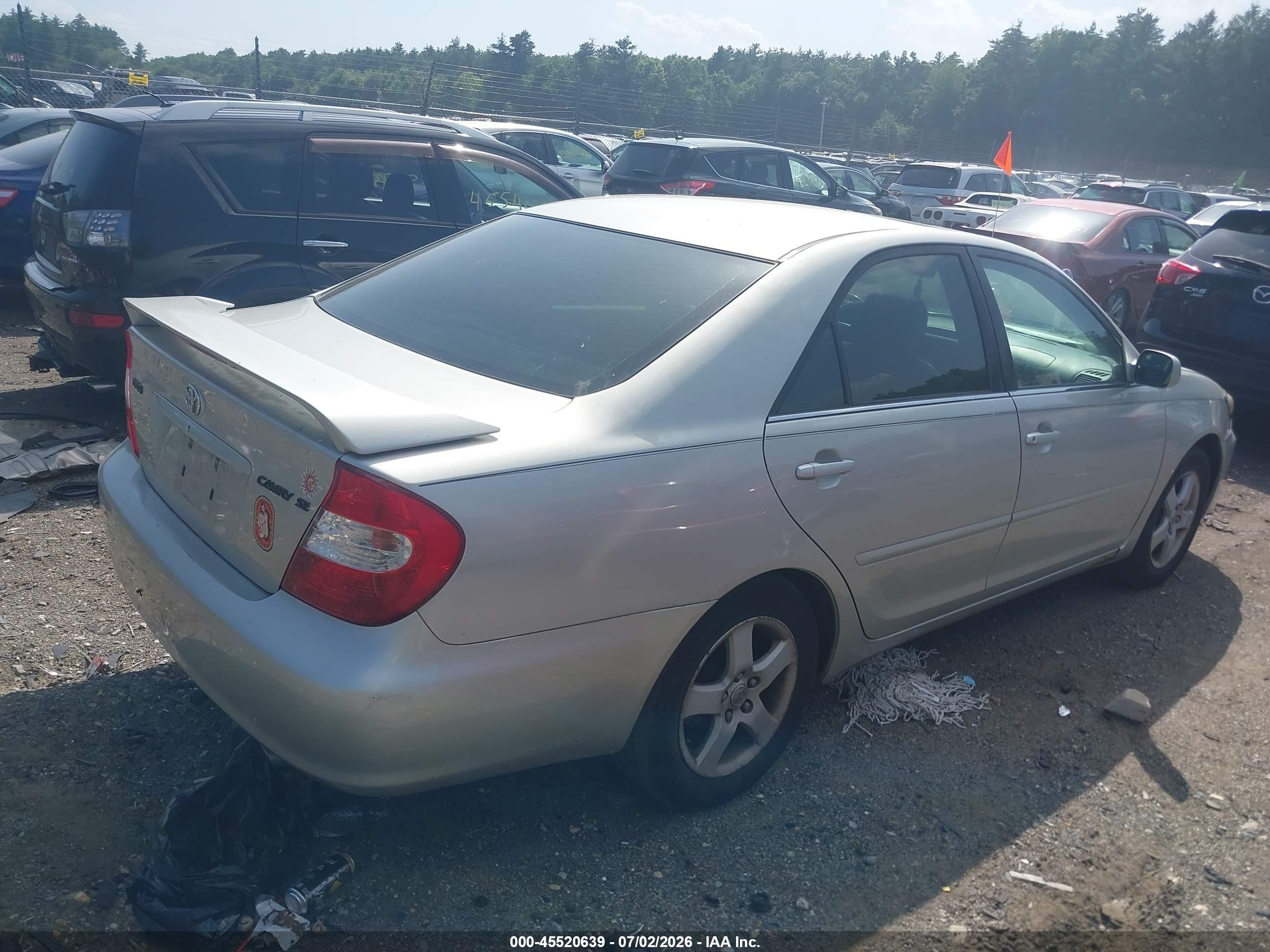 2004 Toyota Camry Se Silver vin: 4T1BE32K94U808478