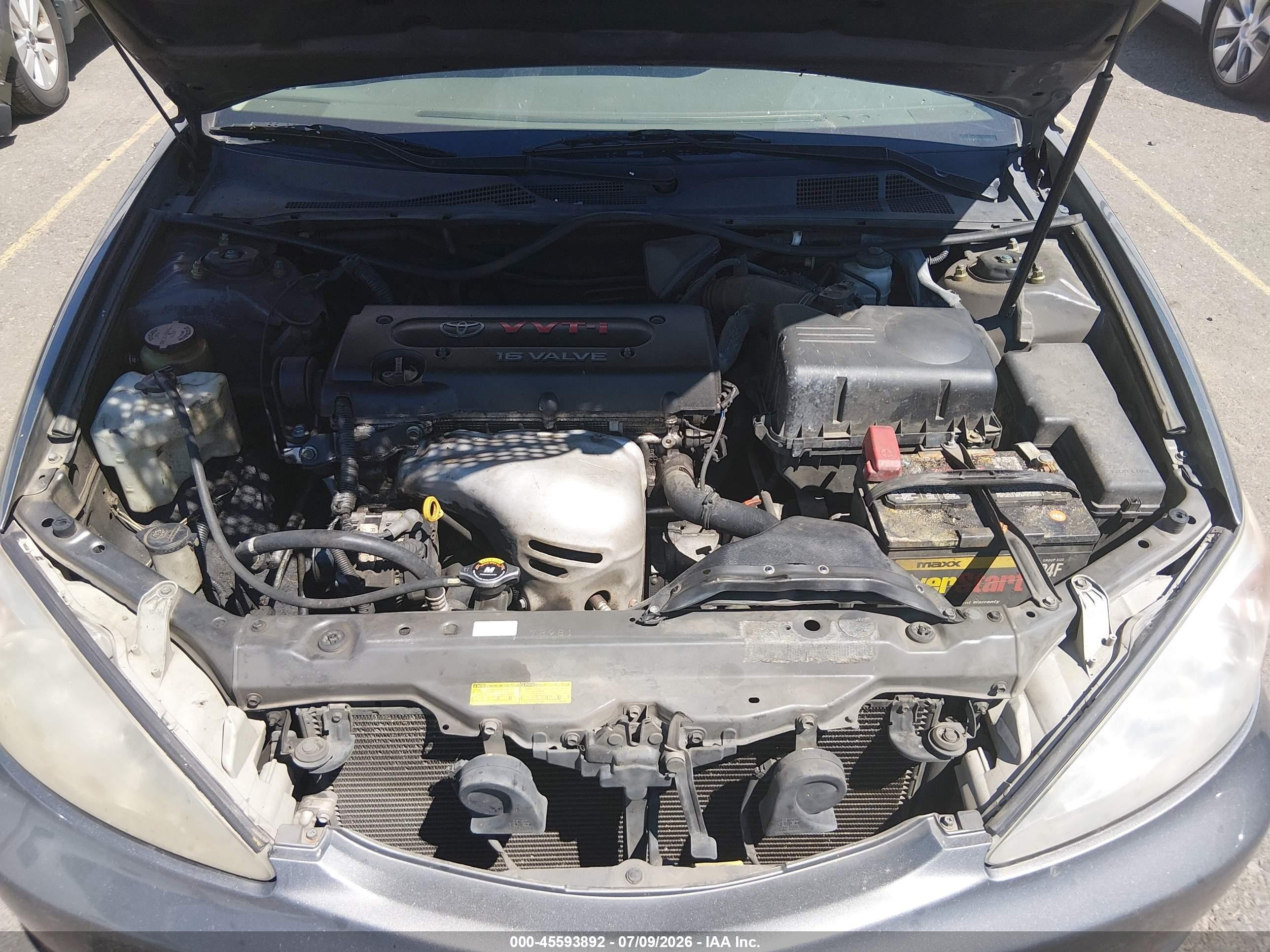 2004 Toyota Camry Le Gray vin: 4T1BE32K94U922027