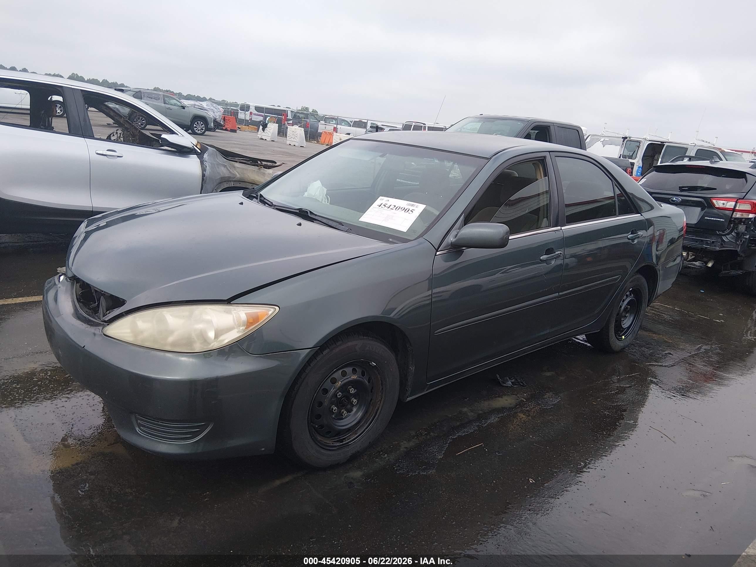 2006 Toyota Camry Le Green vin: 4T1BE32K96U135646
