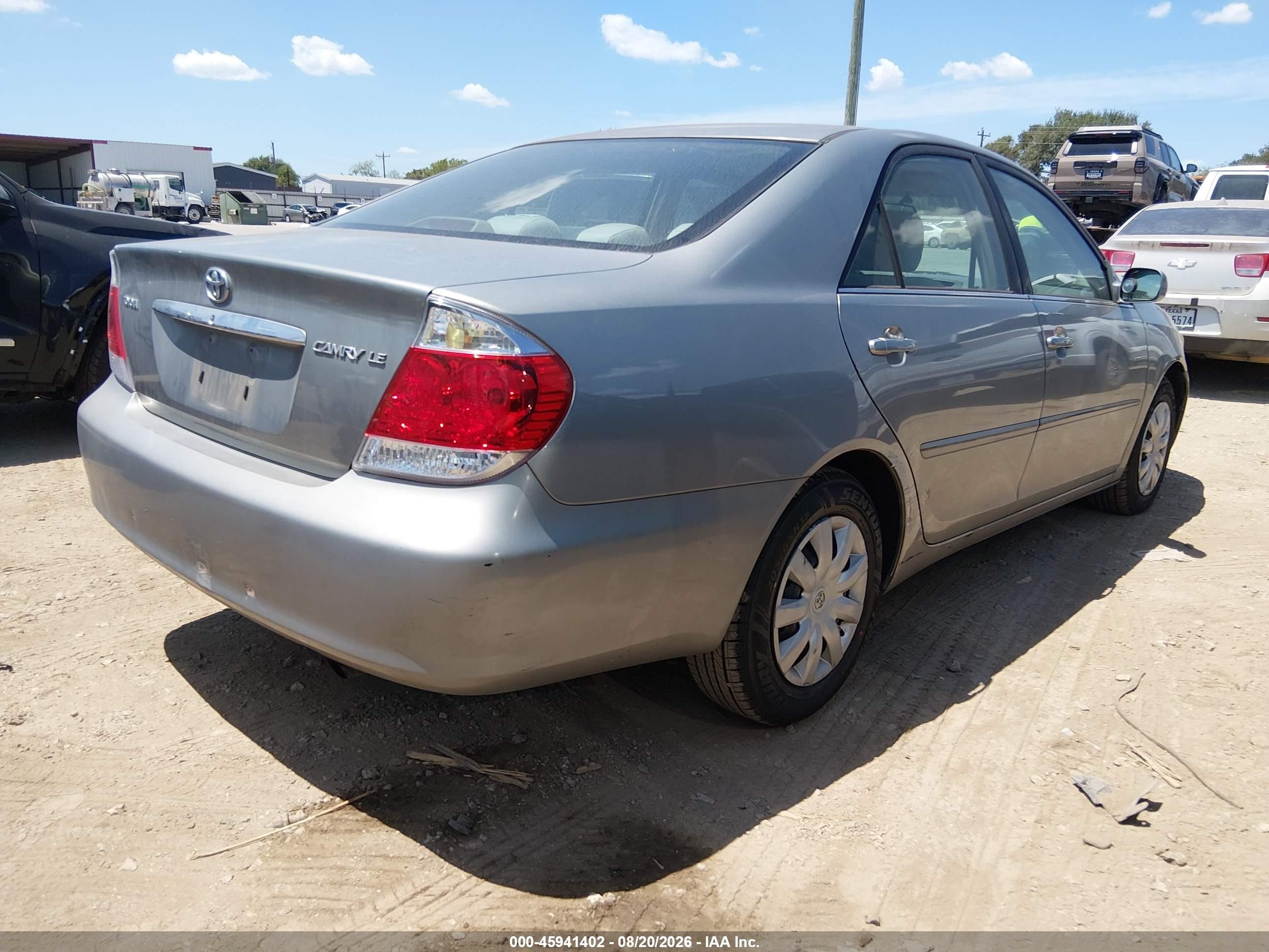 2006 Toyota Camry Le Silver vin: 4T1BE32K96U678530
