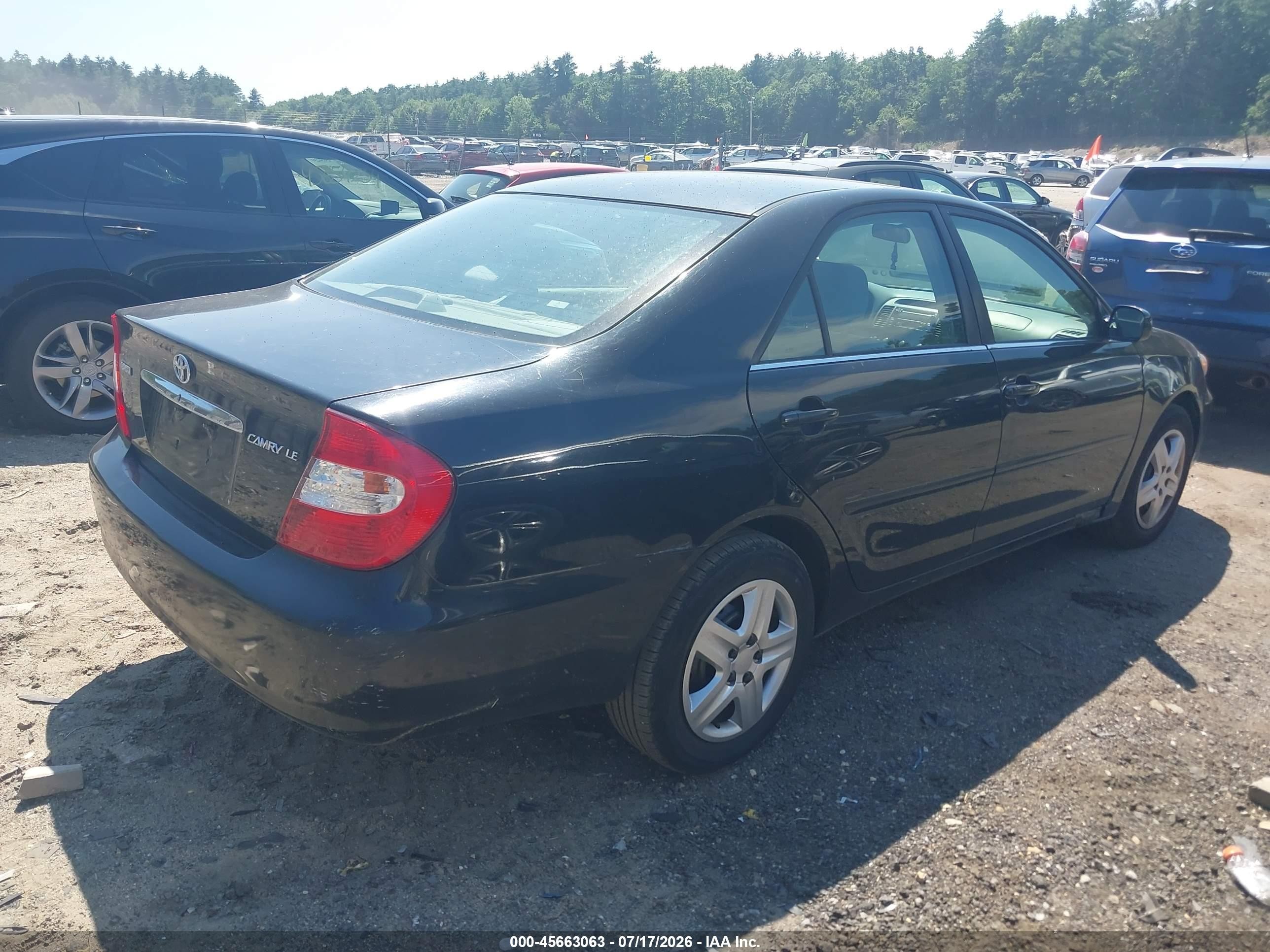 2003 Toyota Camry Le Black vin: 4T1BE32KX3U216909