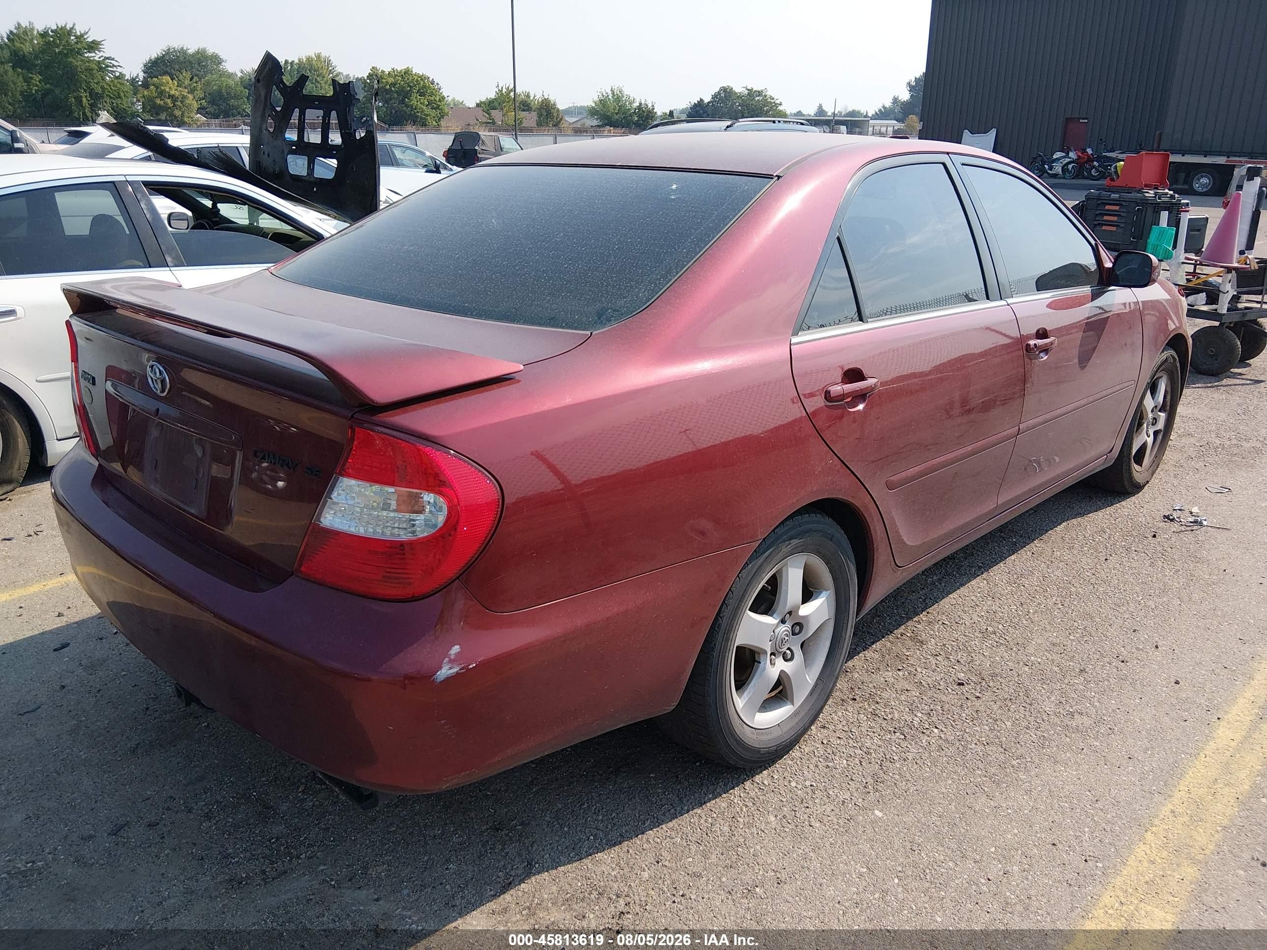 2003 Toyota Camry Se Red vin: 4T1BE32KX3U223892