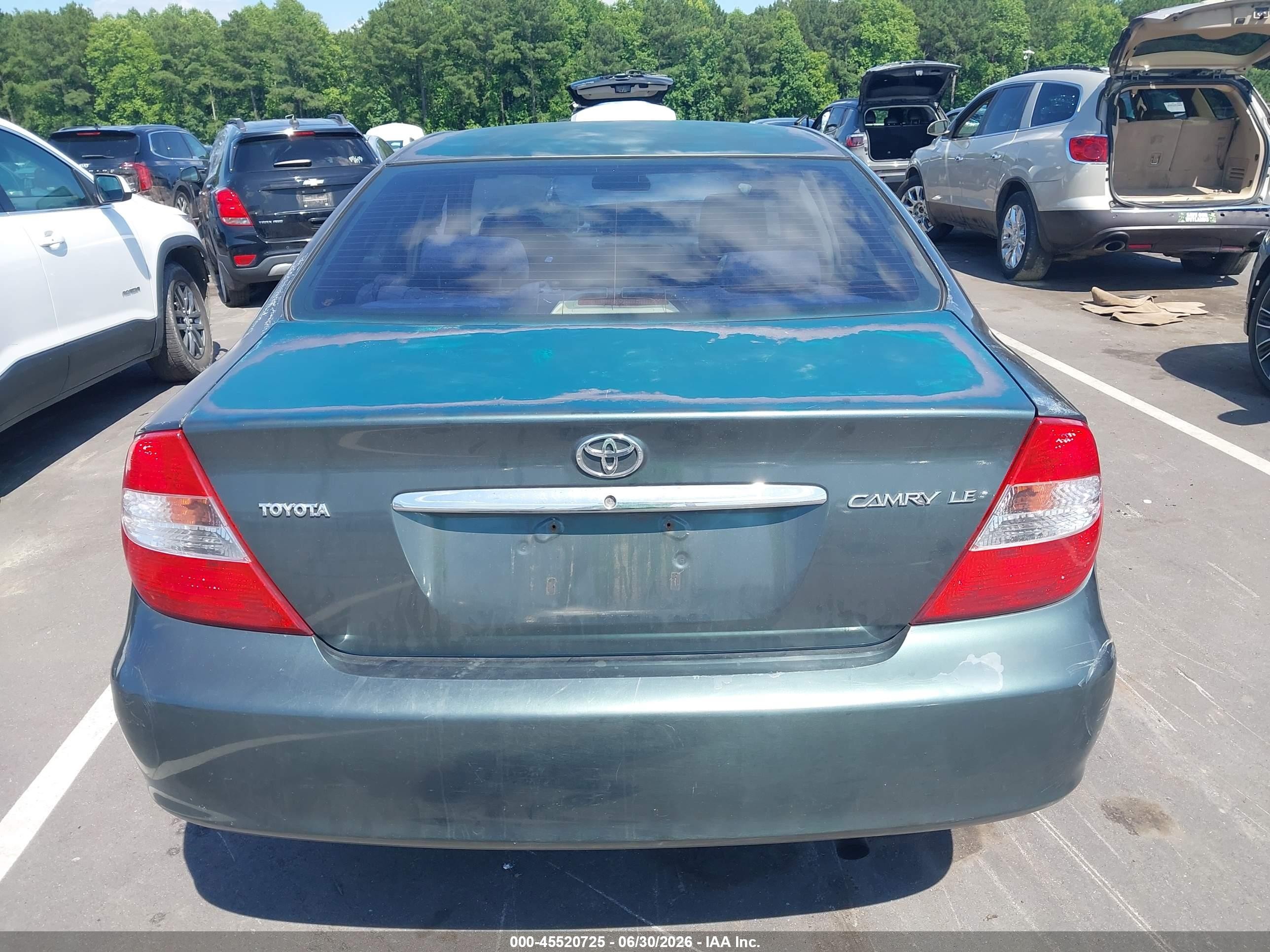2003 Toyota Camry Le Green vin: 4T1BE32KX3U648724