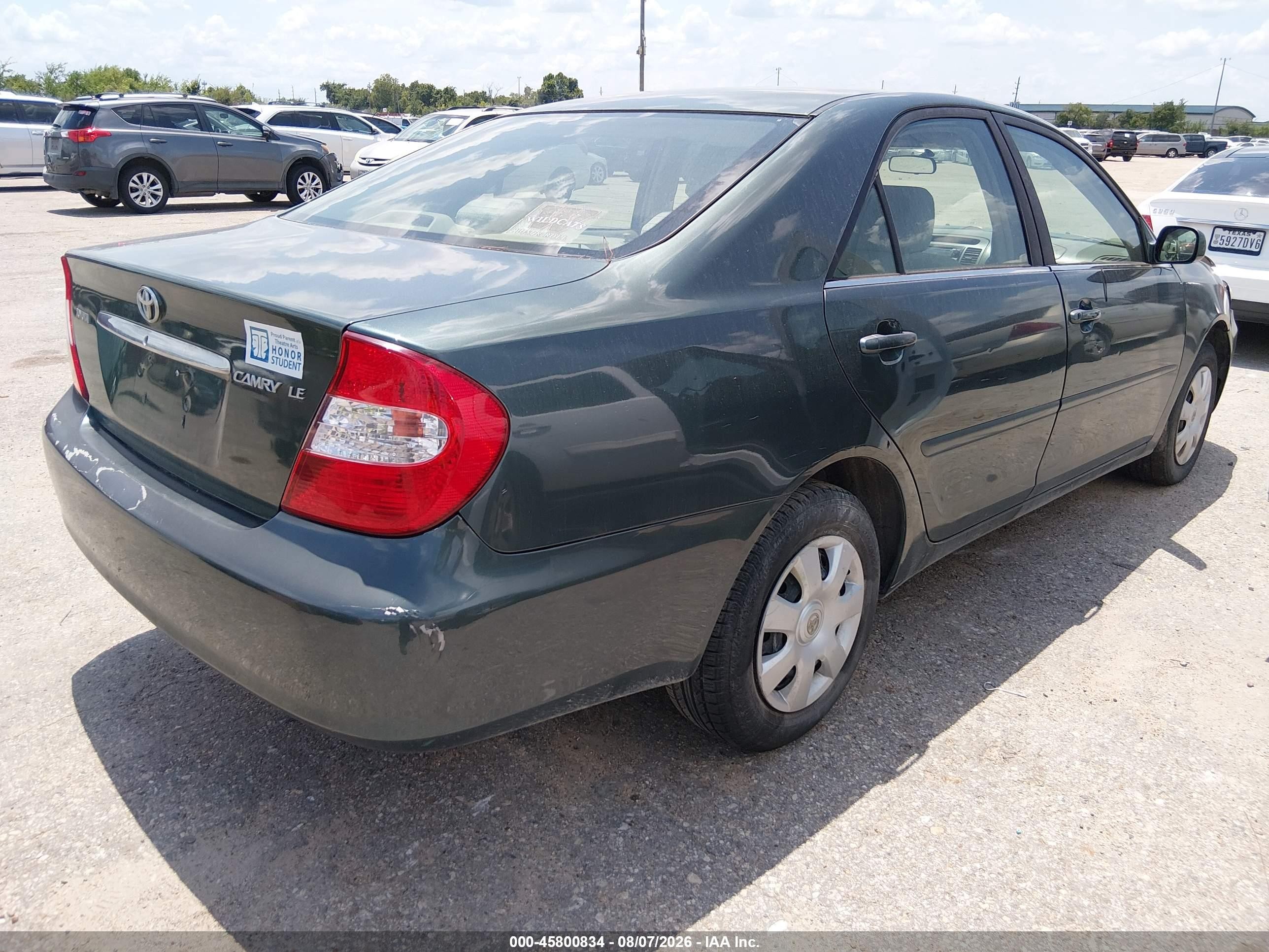 2003 Toyota Camry Le Green vin: 4T1BE32KX3U689788