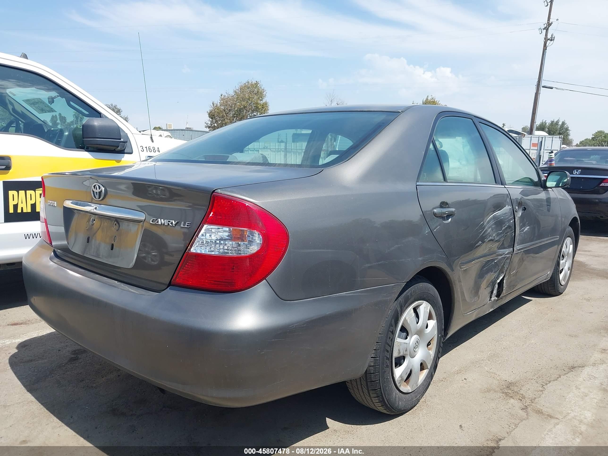 2003 Toyota Camry Le Gray vin: 4T1BE32KX3U701115