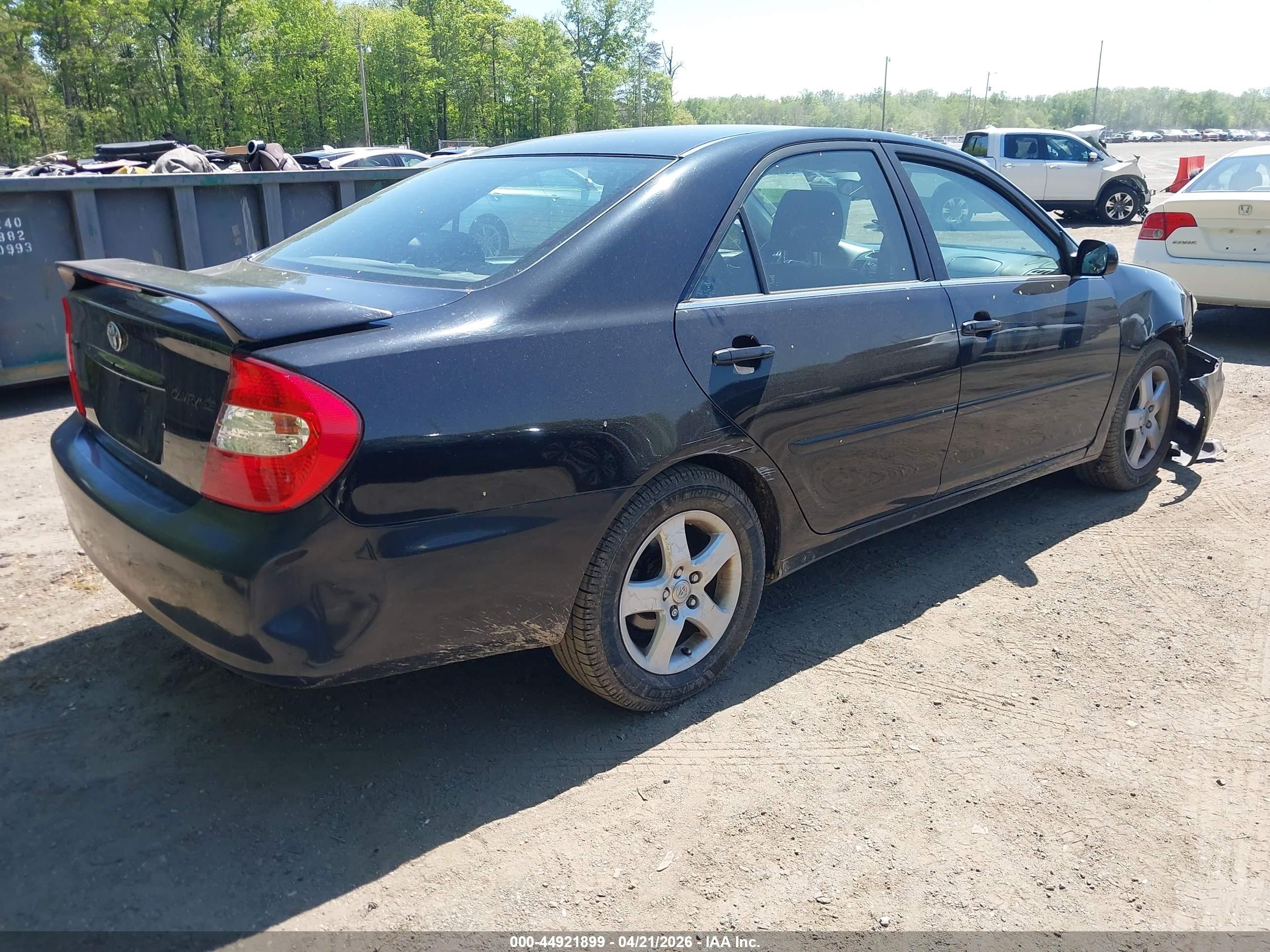 2004 Toyota Camry Se Black vin: 4T1BE32KX4U269224