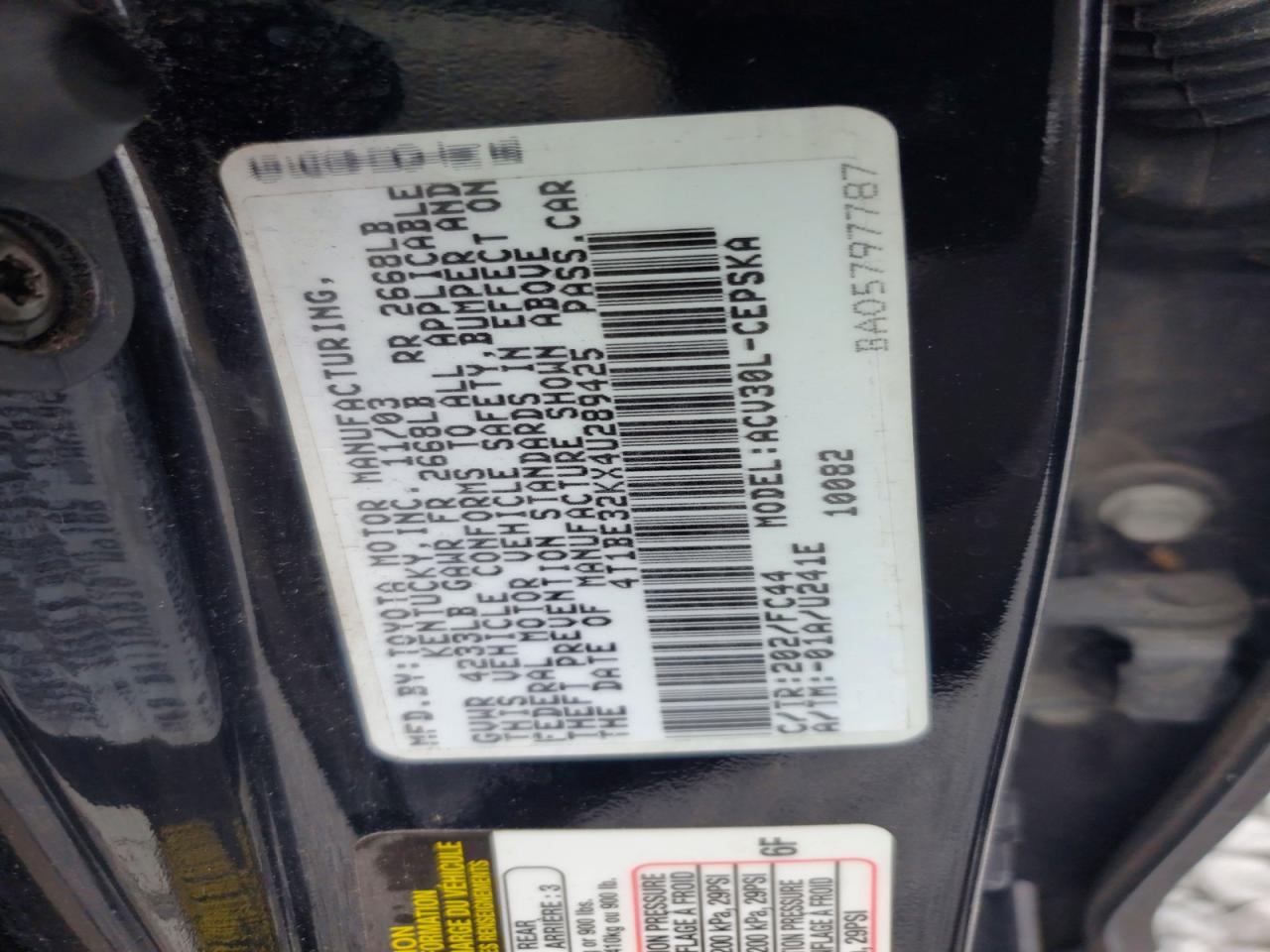 2004 Toyota Camry Se Черный vin: 4T1BE32KX4U289425
