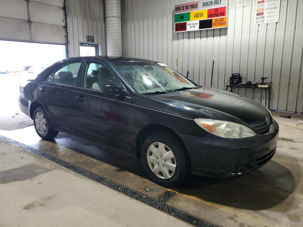 2004 Toyota Camry Le Black vin: 4T1BE32KX4U331821 Damage: Right Head Lamp, Faded, Repair Required