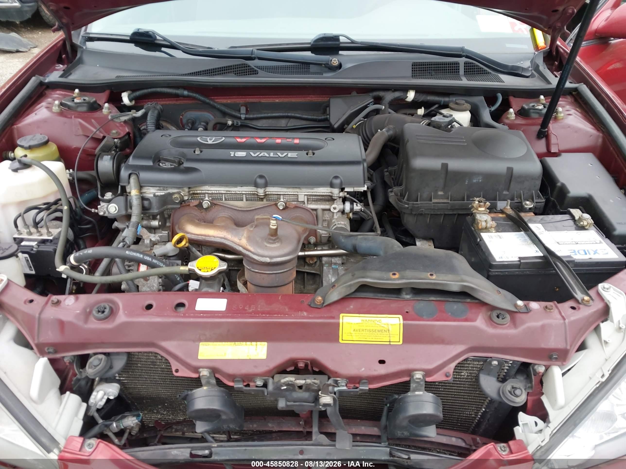 2005 Toyota Camry Le Red vin: 4T1BE32KX5U012954