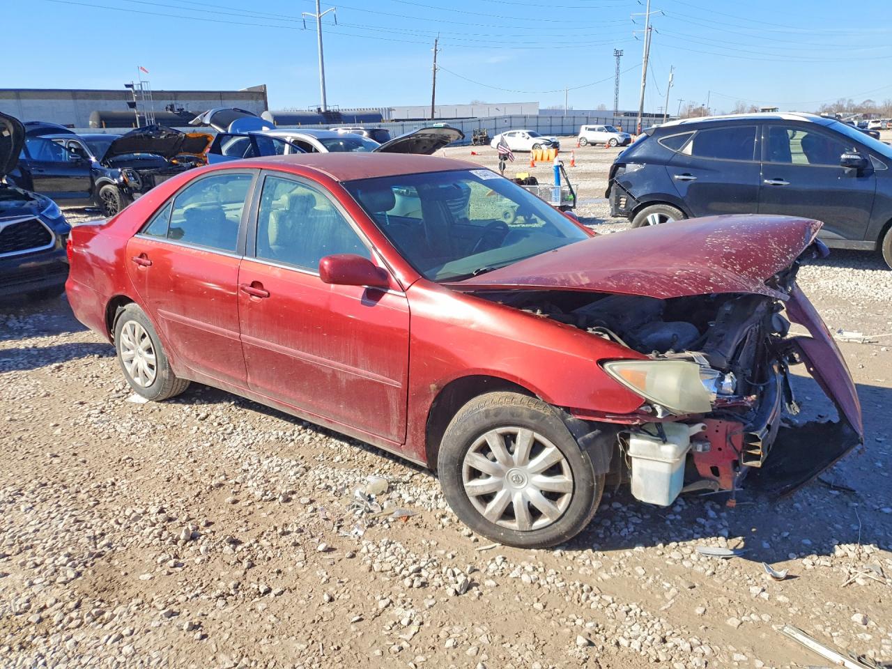 2005 Toyota Camry Le Бордовый vin: 4T1BE32KX5U407202