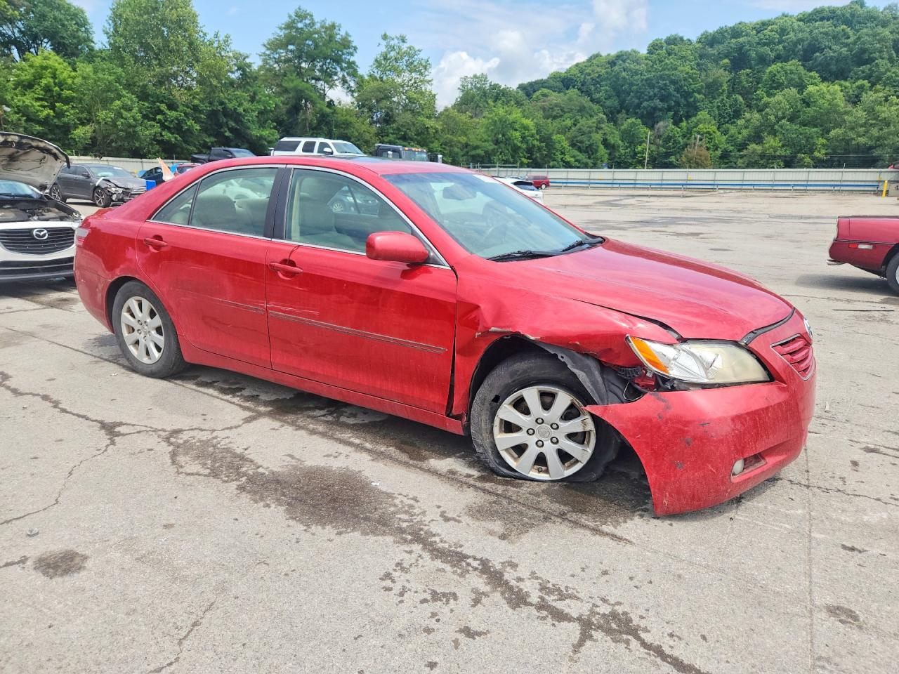 2007 Toyota Camry Xle Red vin: 4T1BE46K07U024548
