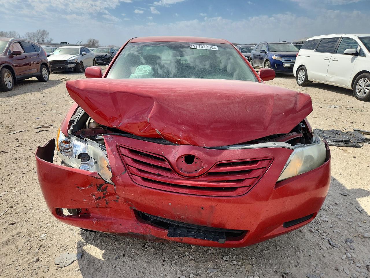 2007 Toyota Camry Le Красный vin: 4T1BE46K07U033086