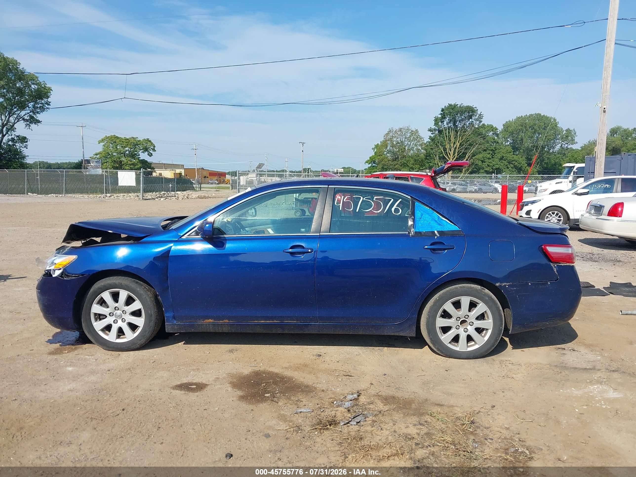 2007 Toyota Camry Xle Синий vin: 4T1BE46K07U094731