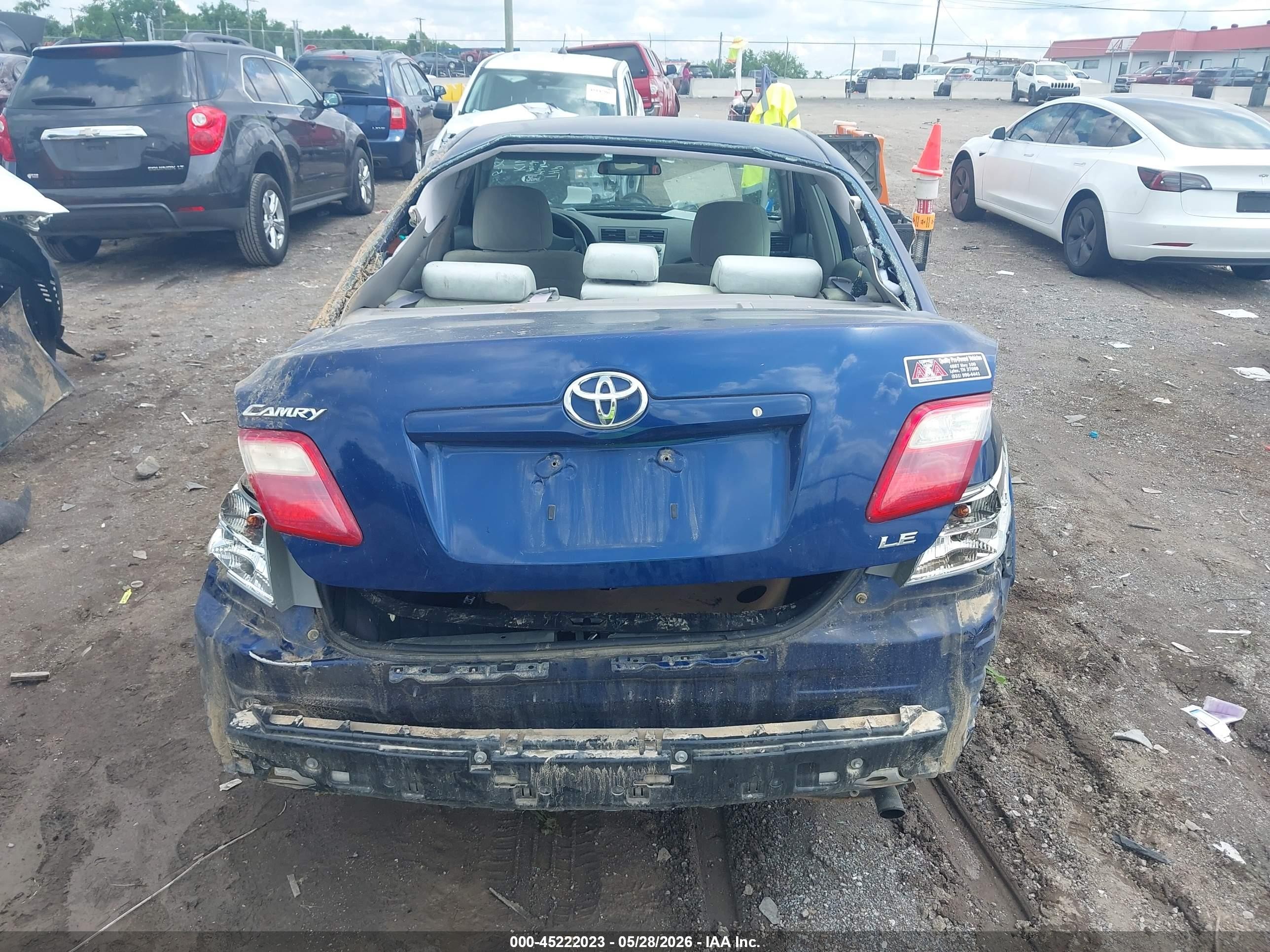 2007 Toyota Camry Le Blue vin: 4T1BE46K07U132829