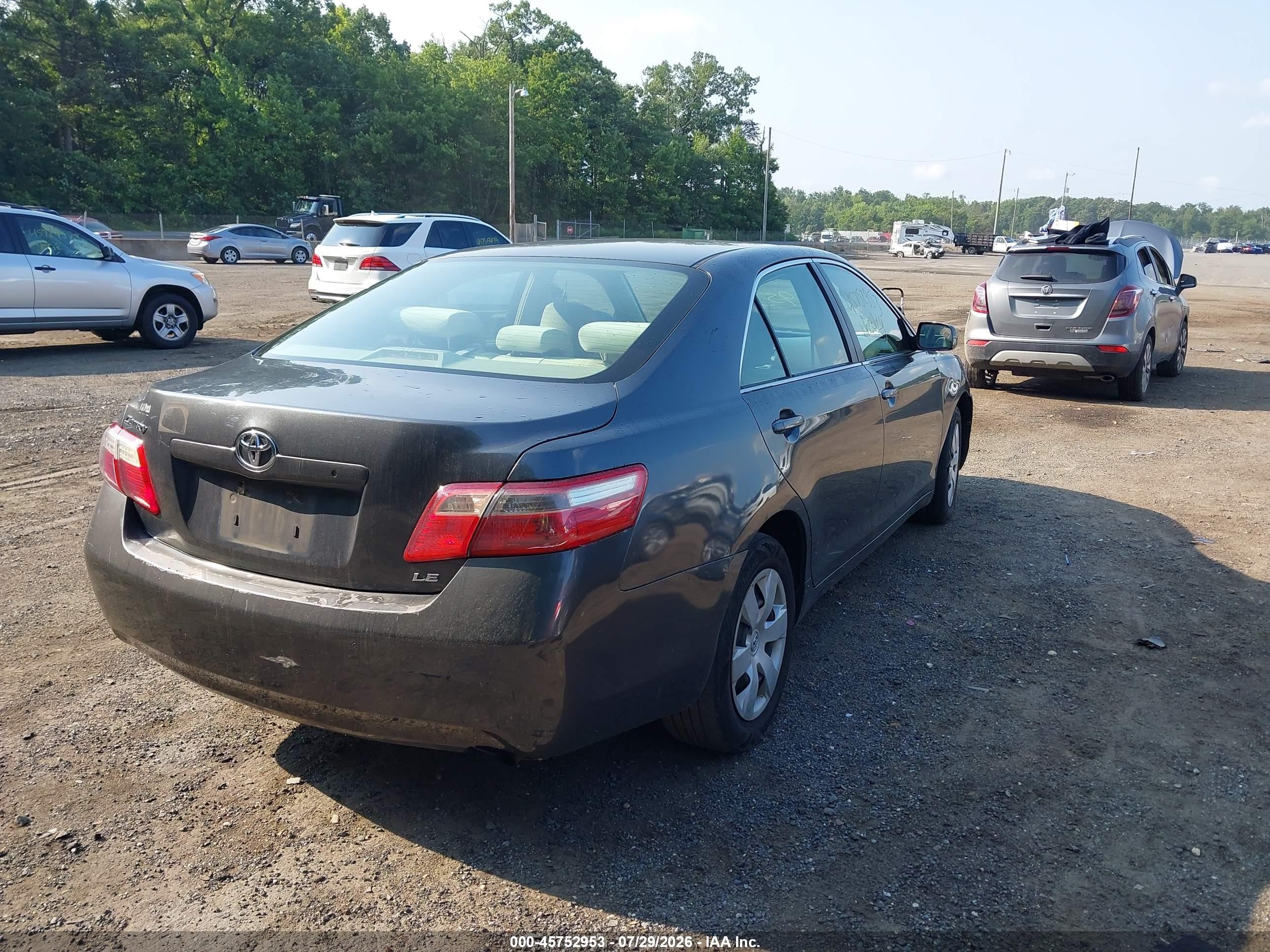 2007 Toyota Camry Le Gray vin: 4T1BE46K07U158301