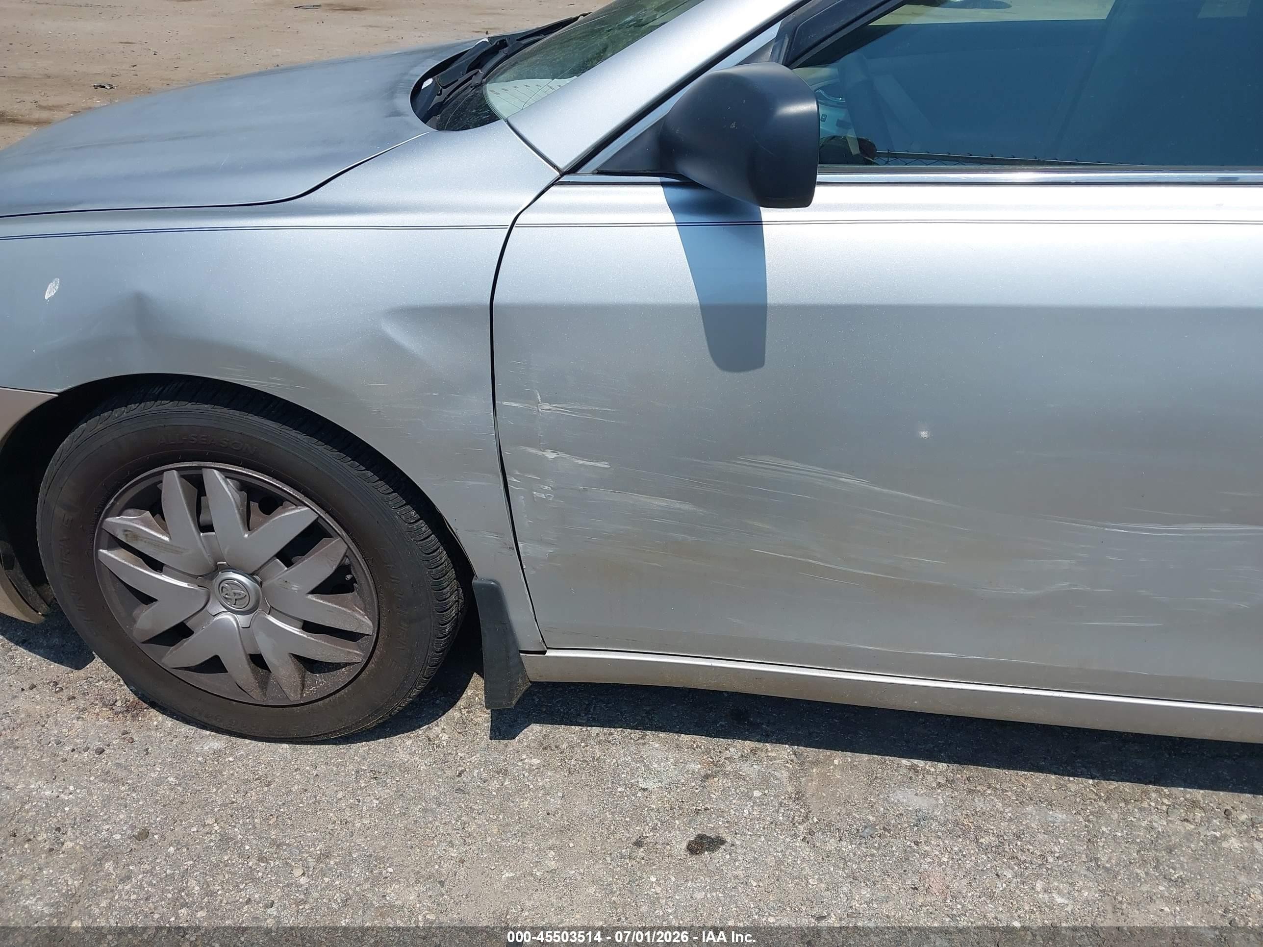2007 Toyota Camry Le Silver vin: 4T1BE46K07U512723