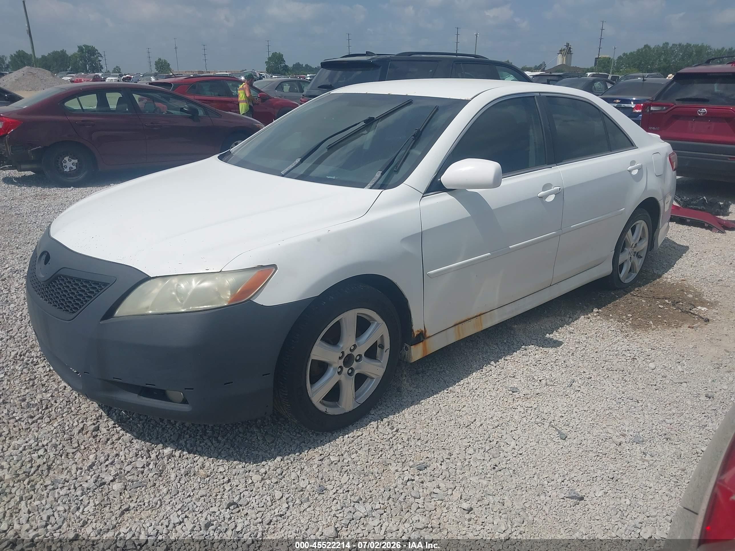 2007 Toyota Camry Se White vin: 4T1BE46K07U607198
