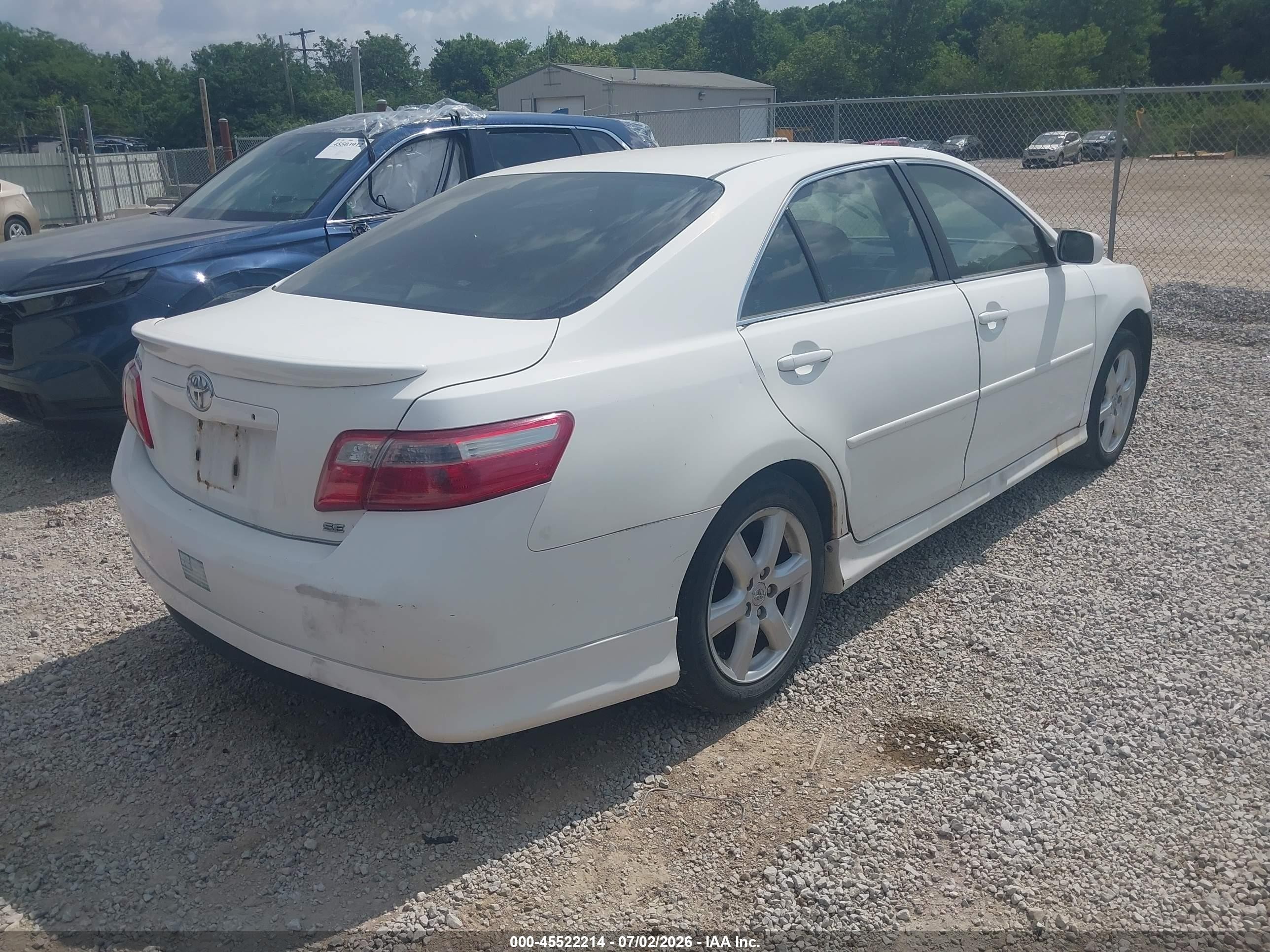 2007 Toyota Camry Se White vin: 4T1BE46K07U607198