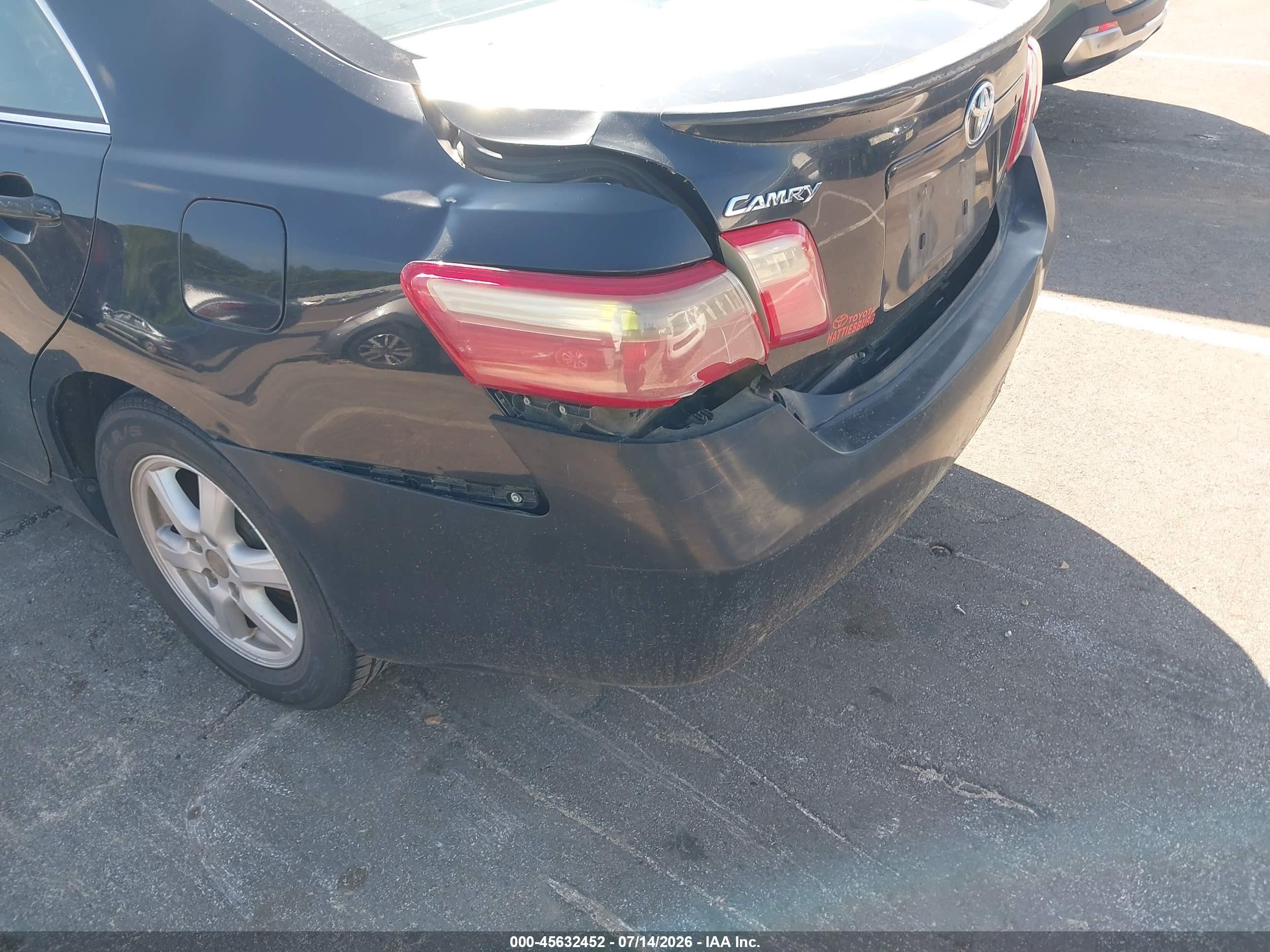 2007 Toyota Camry Le Black vin: 4T1BE46K07U610201