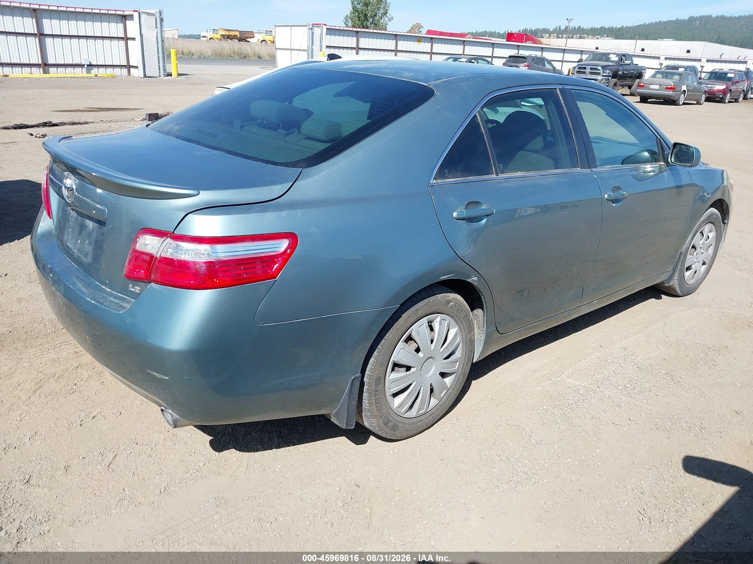 2007 Toyota Camry Le Green vin: 4T1BE46K07U613325
