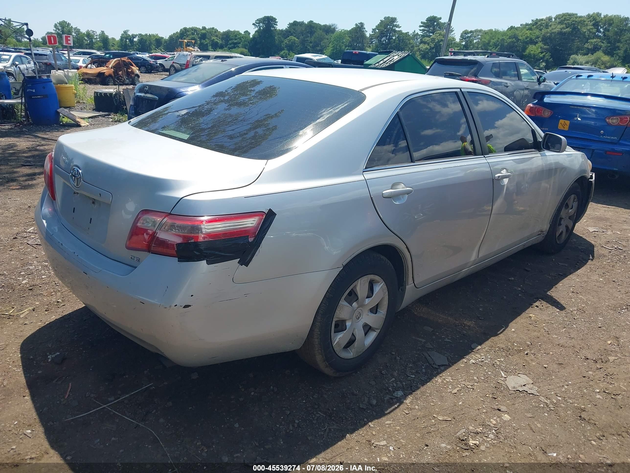 2007 Toyota Camry Ce Silver vin: 4T1BE46K07U654618
