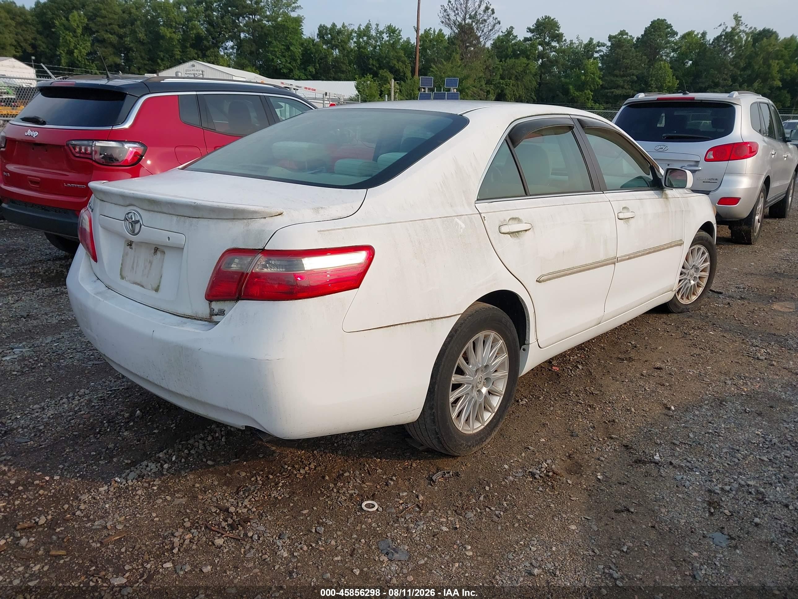2007 Toyota Camry Le White vin: 4T1BE46K07U712078