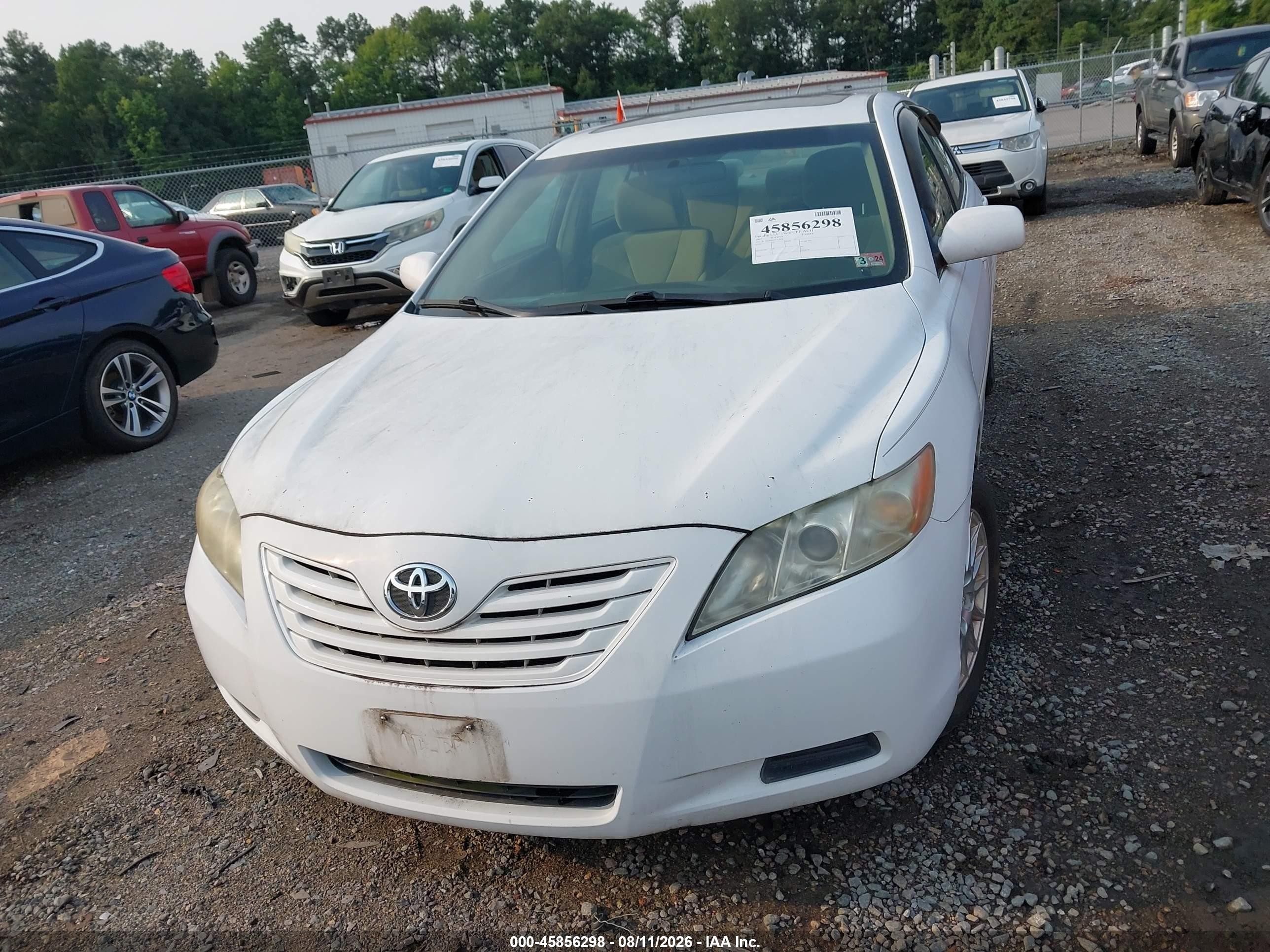 2007 Toyota Camry Le White vin: 4T1BE46K07U712078
