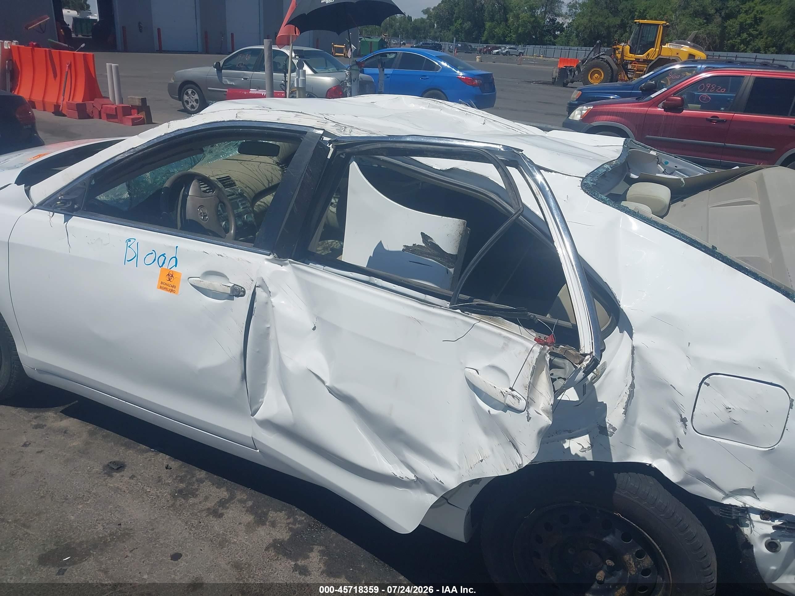 2008 Toyota Camry   White vin: 4T1BE46K08U773304