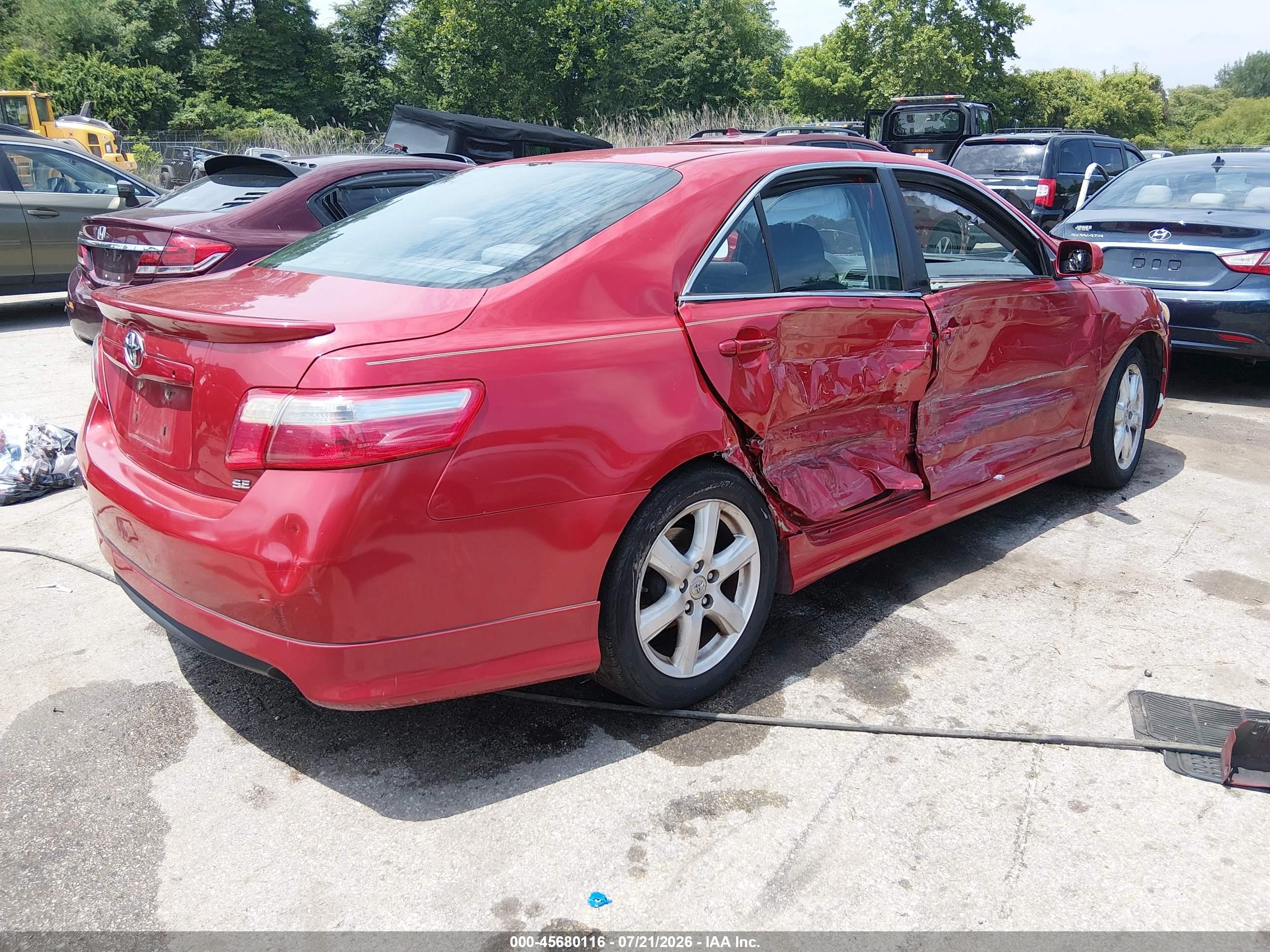 2009 Toyota Camry Se Red vin: 4T1BE46K09U409031