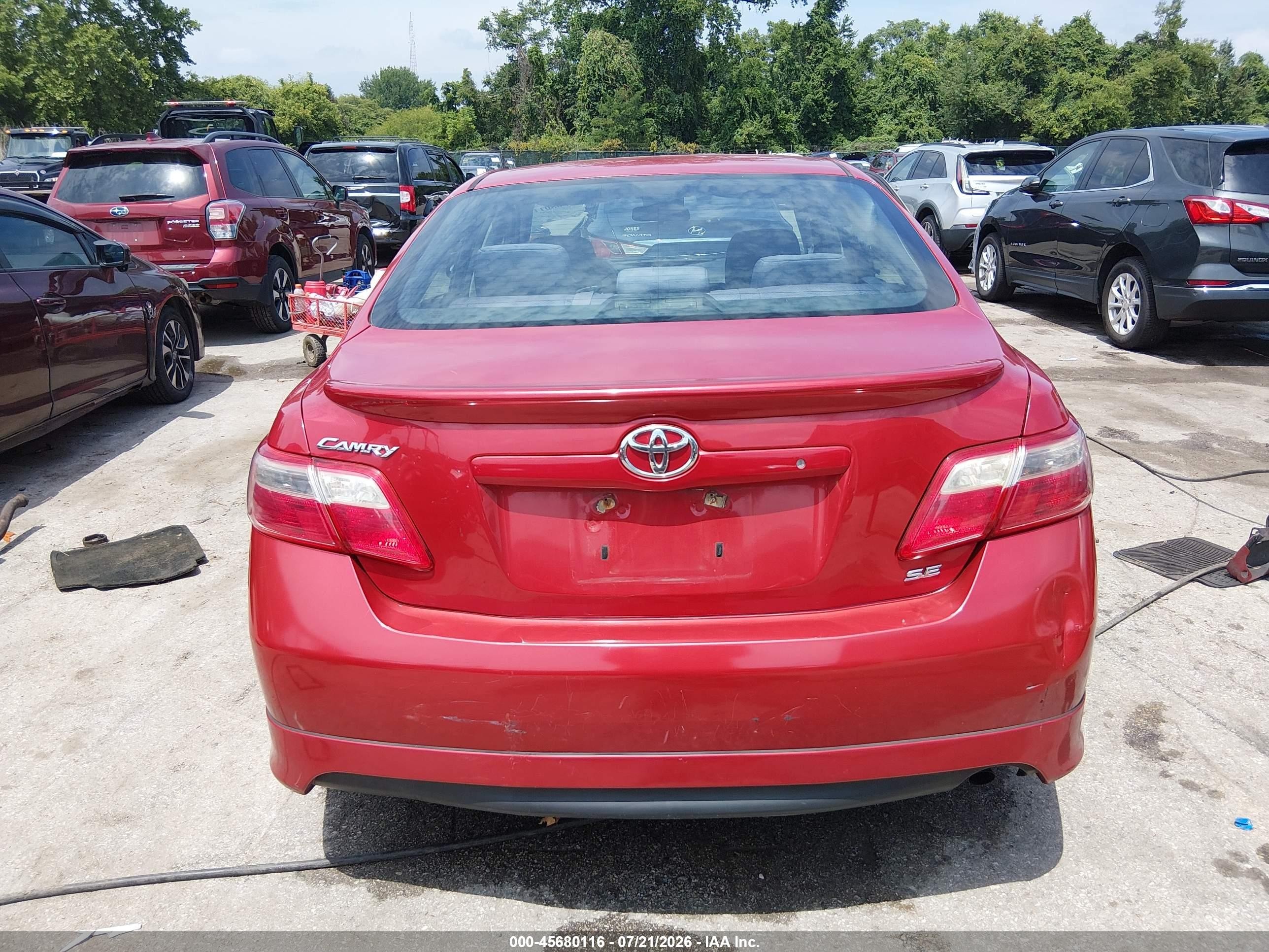 2009 Toyota Camry Se Red vin: 4T1BE46K09U409031