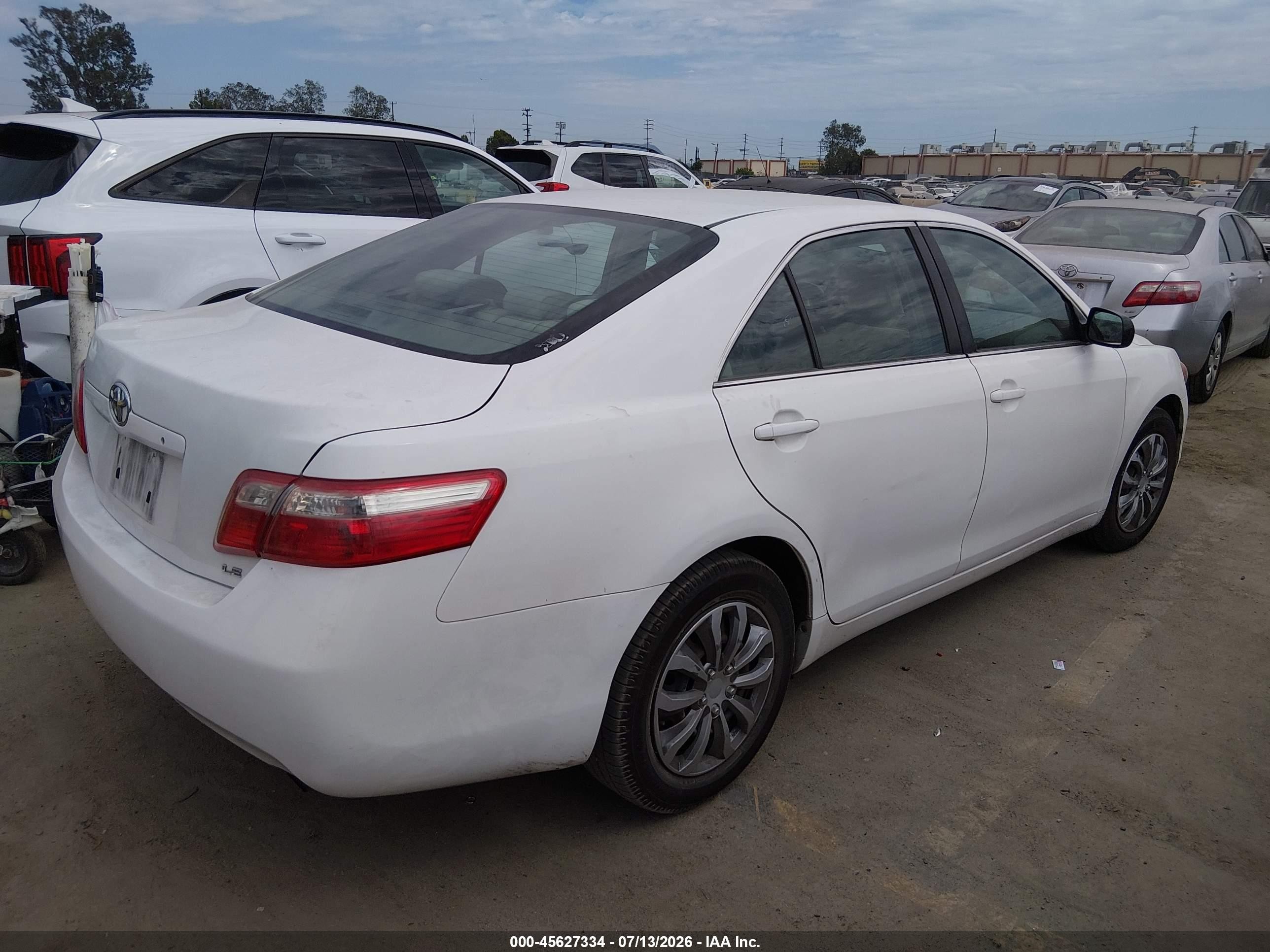 2009 Toyota Camry Le Белый vin: 4T1BE46K09U847614
