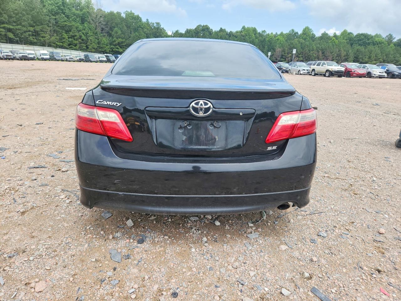 2007 Toyota Camry Se Black vin: 4T1BE46K17U005698