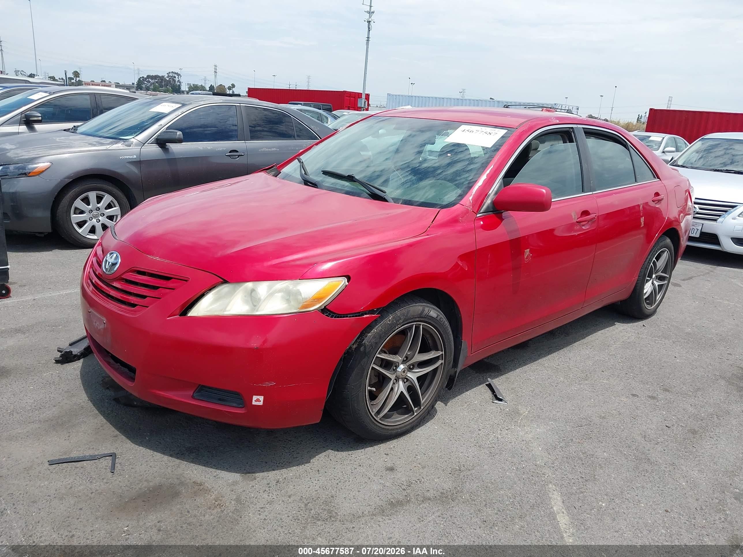 2007 Toyota Camry Le Red vin: 4T1BE46K17U076755