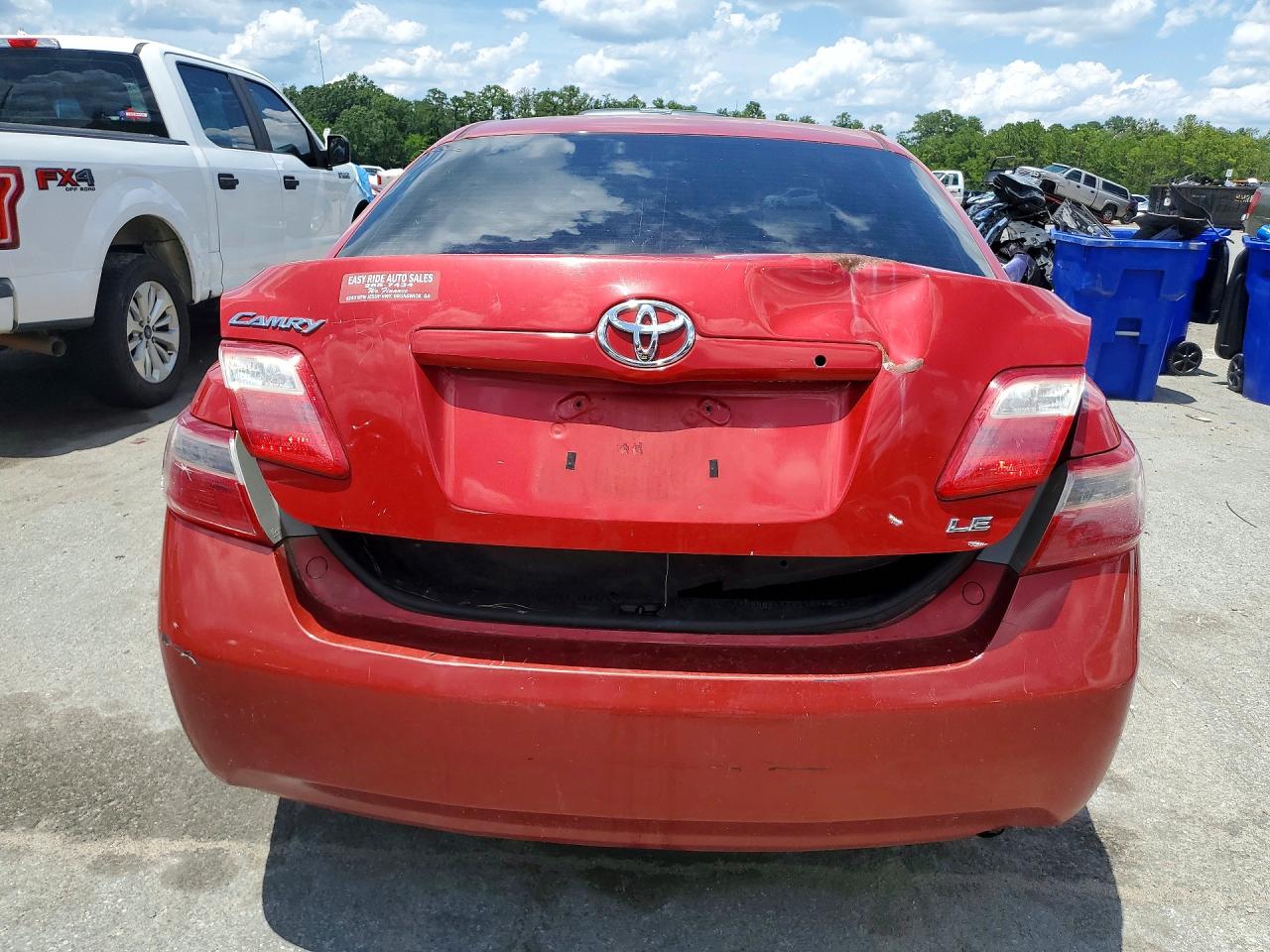2007 Toyota Camry Le Red vin: 4T1BE46K17U095094