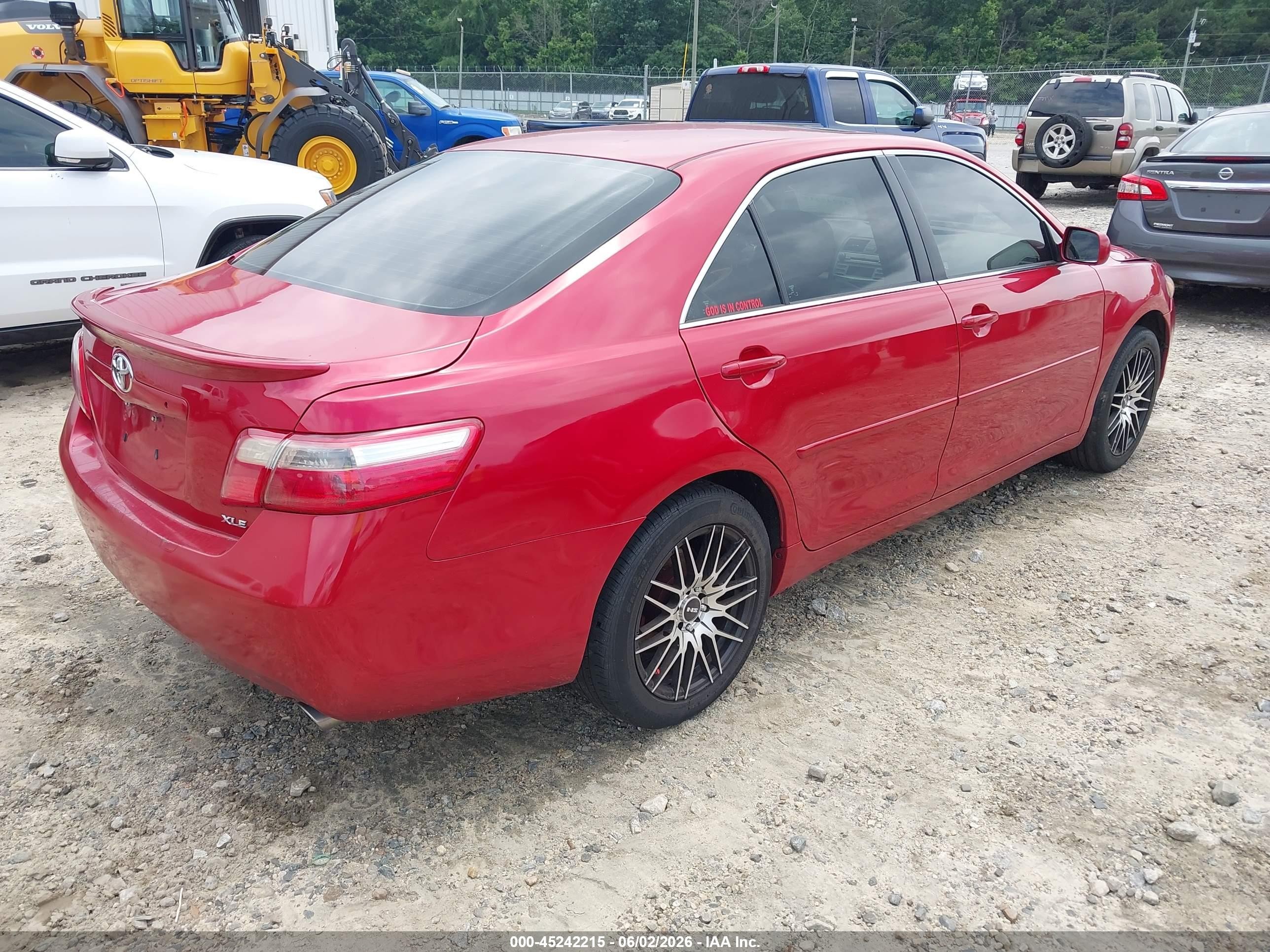 2007 Toyota Camry Xle Red vin: 4T1BE46K17U095628