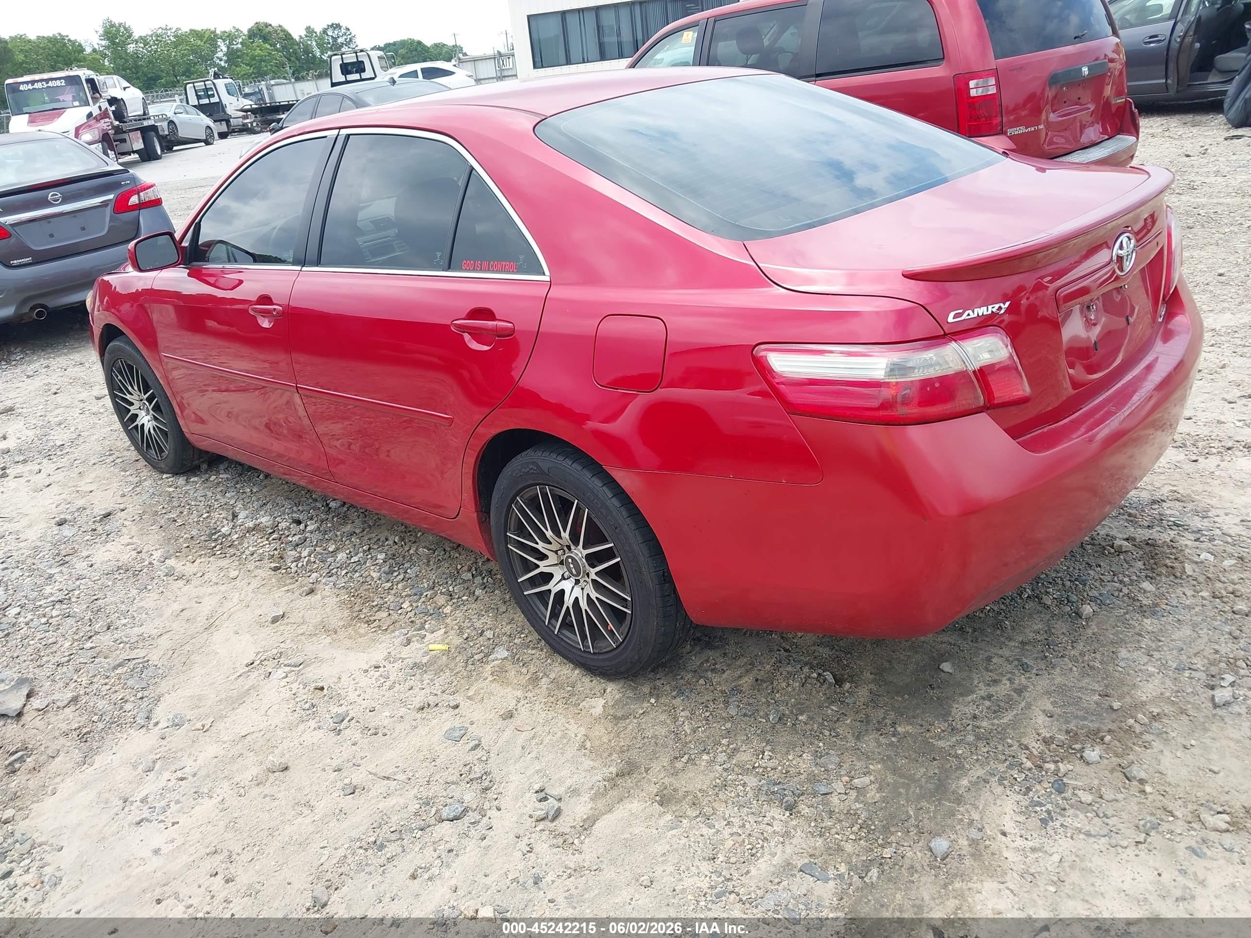 2007 Toyota Camry Xle Red vin: 4T1BE46K17U095628