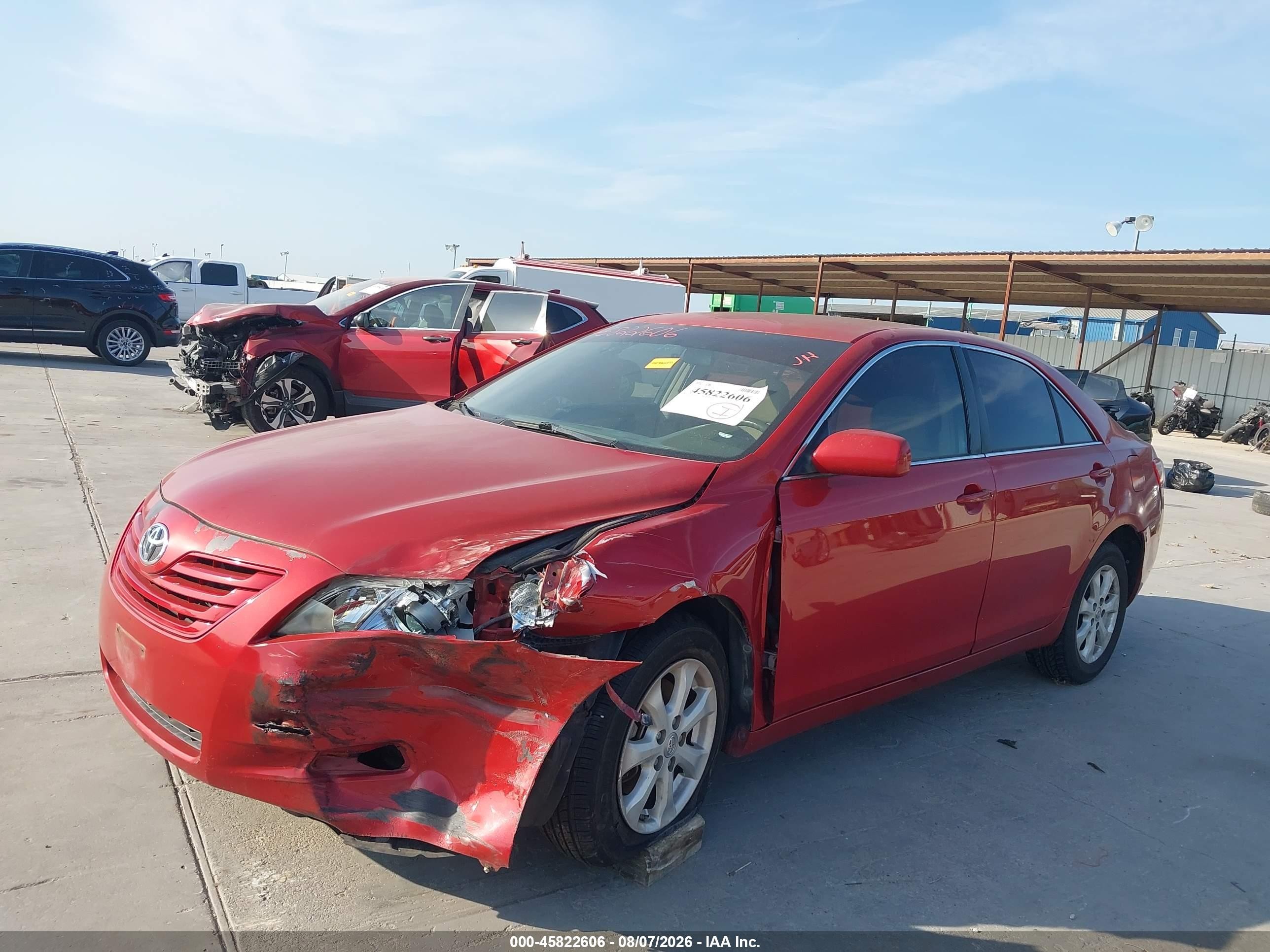 2007 Toyota Camry Le Бордовый vin: 4T1BE46K17U095760