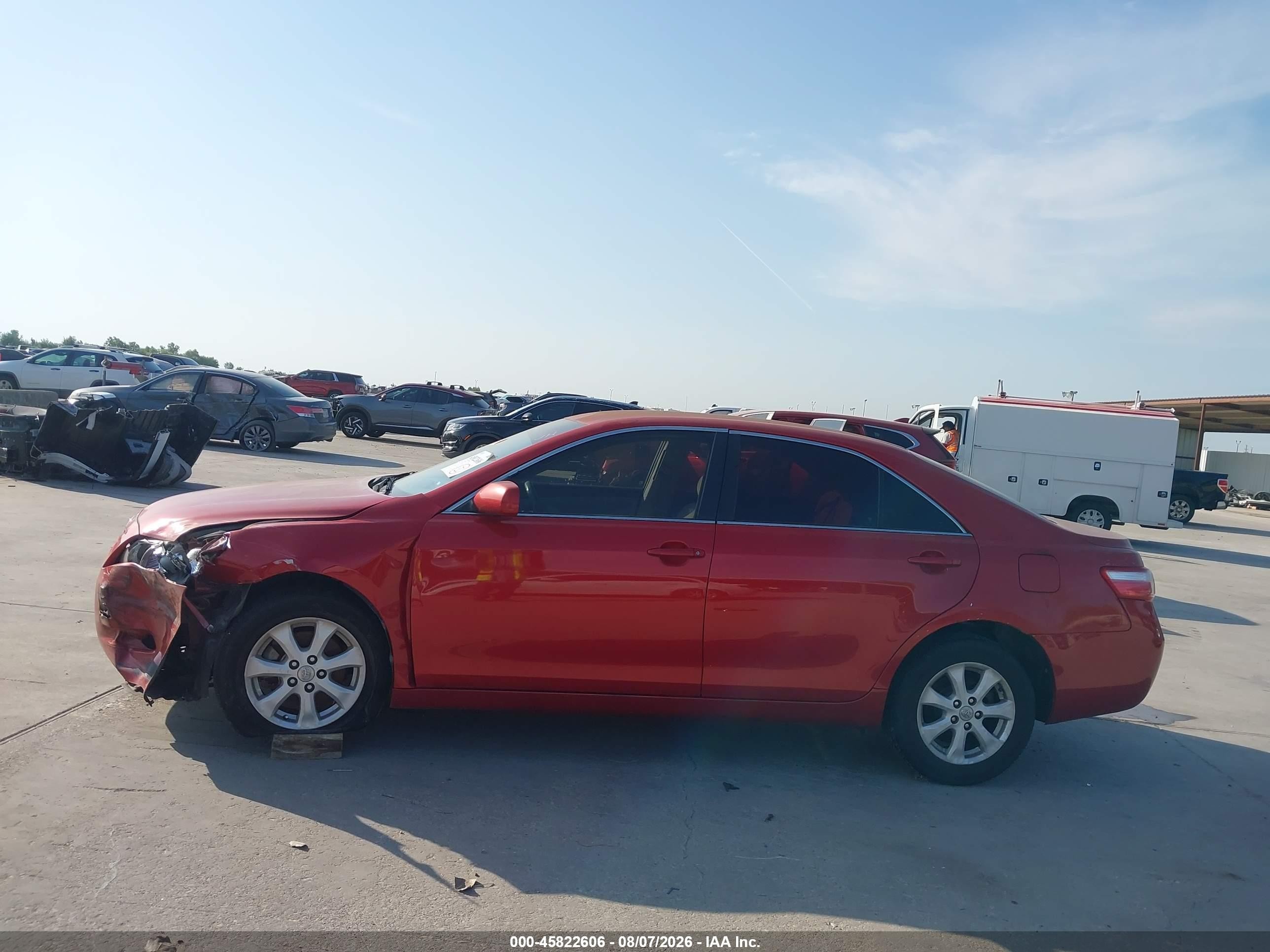 2007 Toyota Camry Le Бордовый vin: 4T1BE46K17U095760